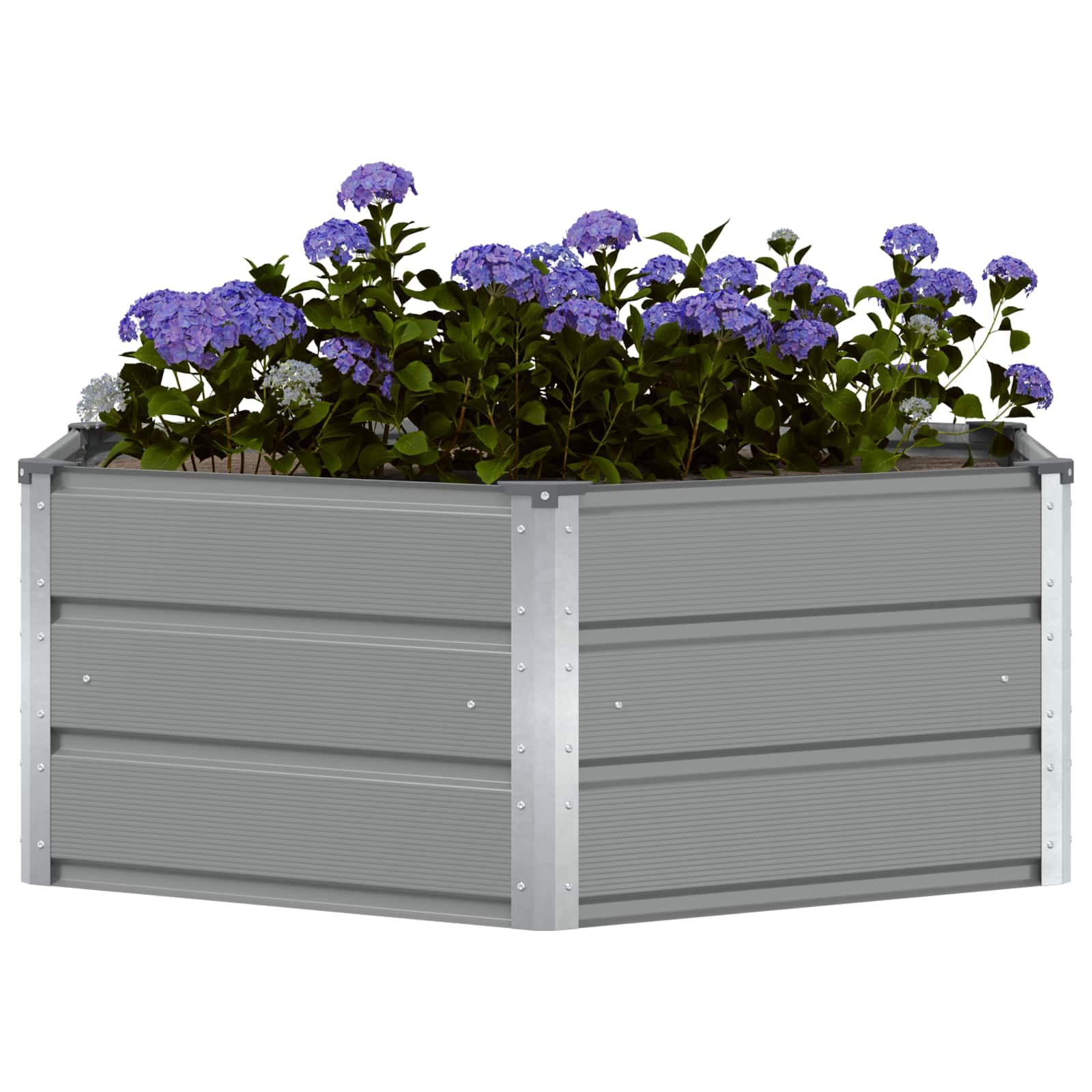 Plantenbak Lichtgrijs 129 x 129 x 45 cm Staal is nu te koop bij PeponiXL, paradijselijk wonen!