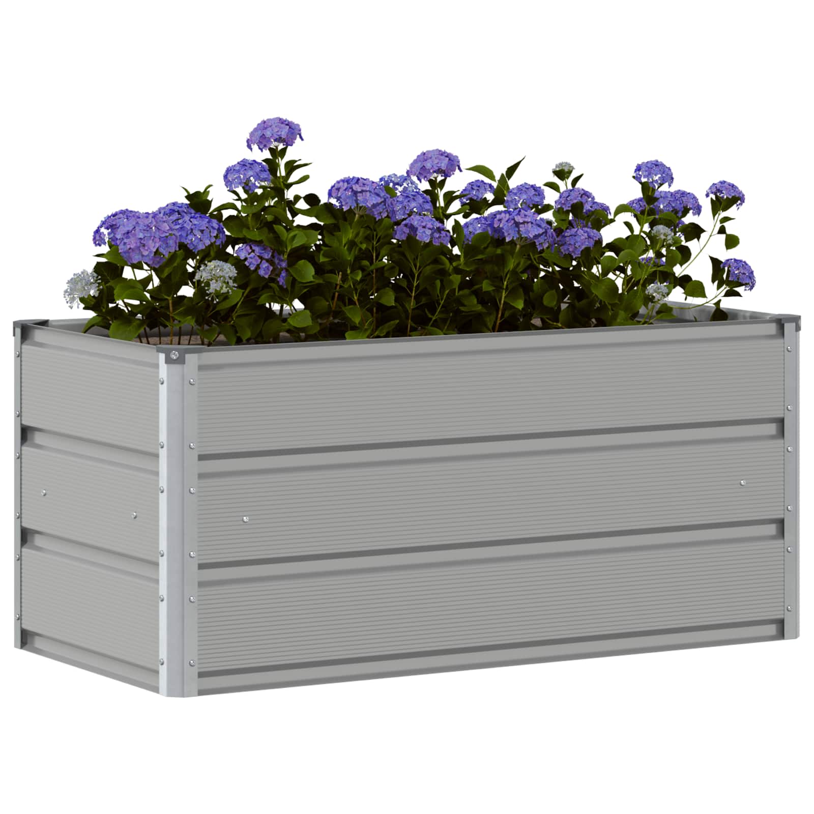 Plantenbak Lichtgrijs 100 x 50 x 45 cm Gegalvaniseerd staal is nu te koop bij PeponiXL, paradijselijk wonen!