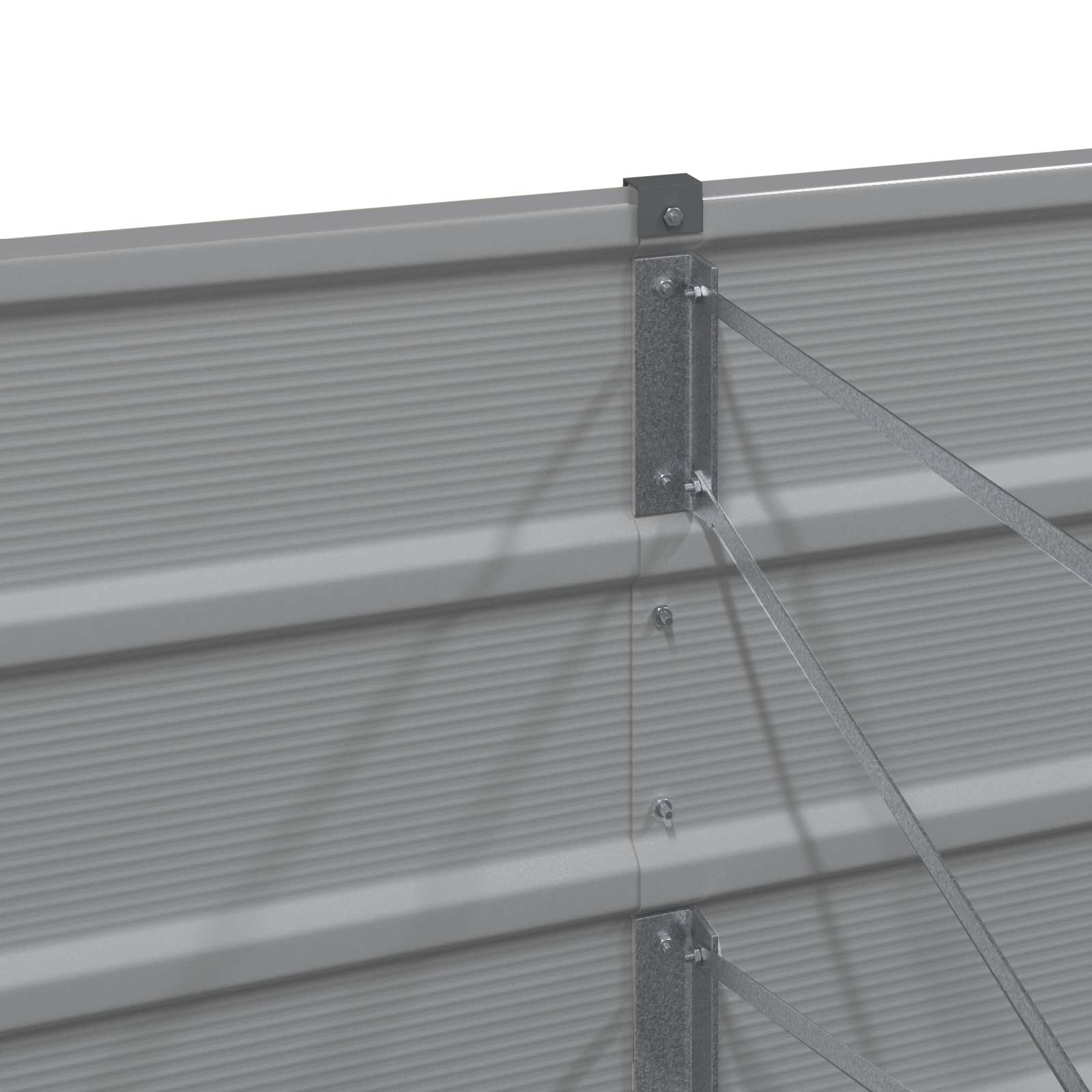 Plantenbak Lichtgrijs 480 x 50 x 45 cm Gegalvaniseerd staal is nu te koop bij PeponiXL, paradijselijk wonen!