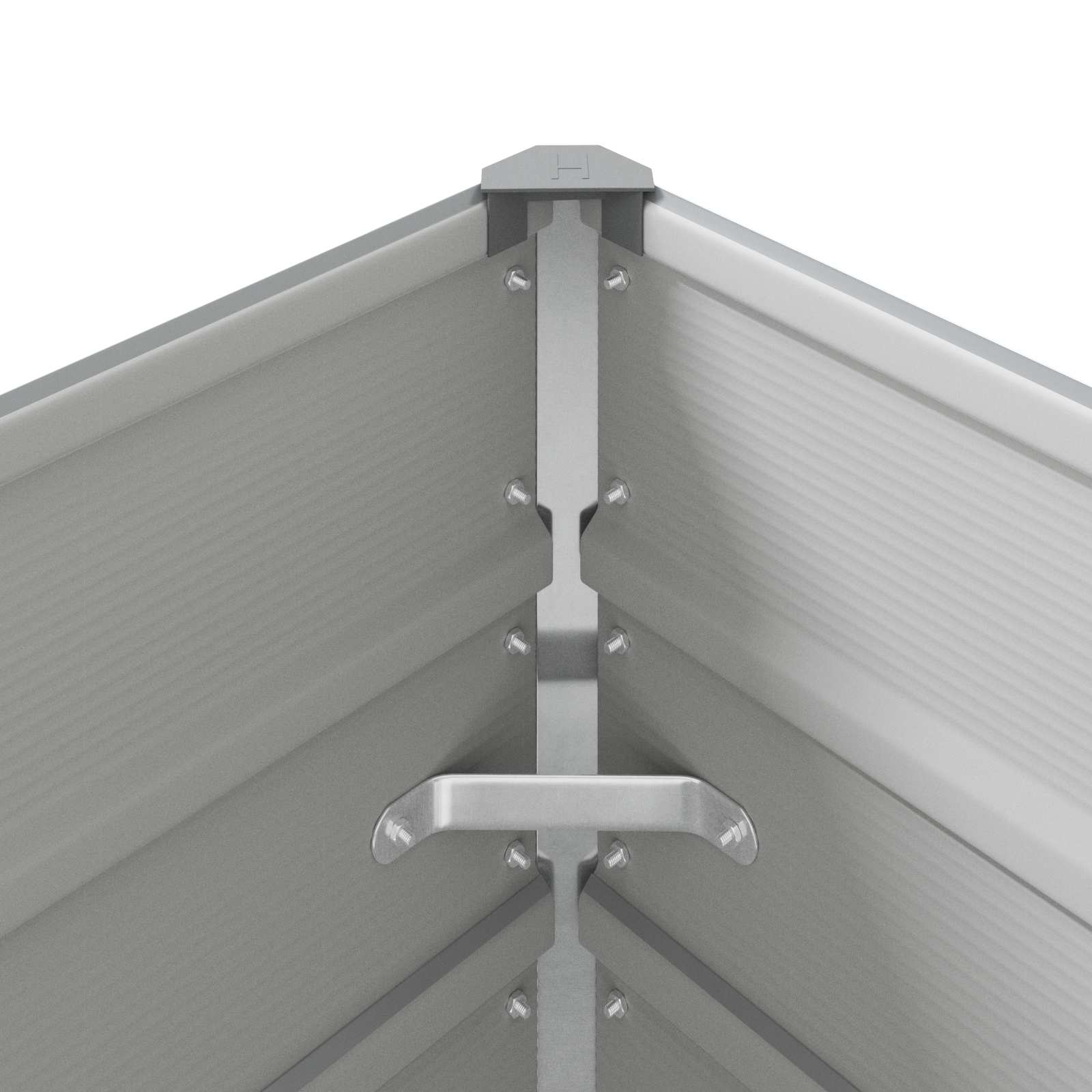 Plantenbak Lichtgrijs 195 x 100 x 45 cm Gegalvaniseerd staal is nu te koop bij PeponiXL, paradijselijk wonen!