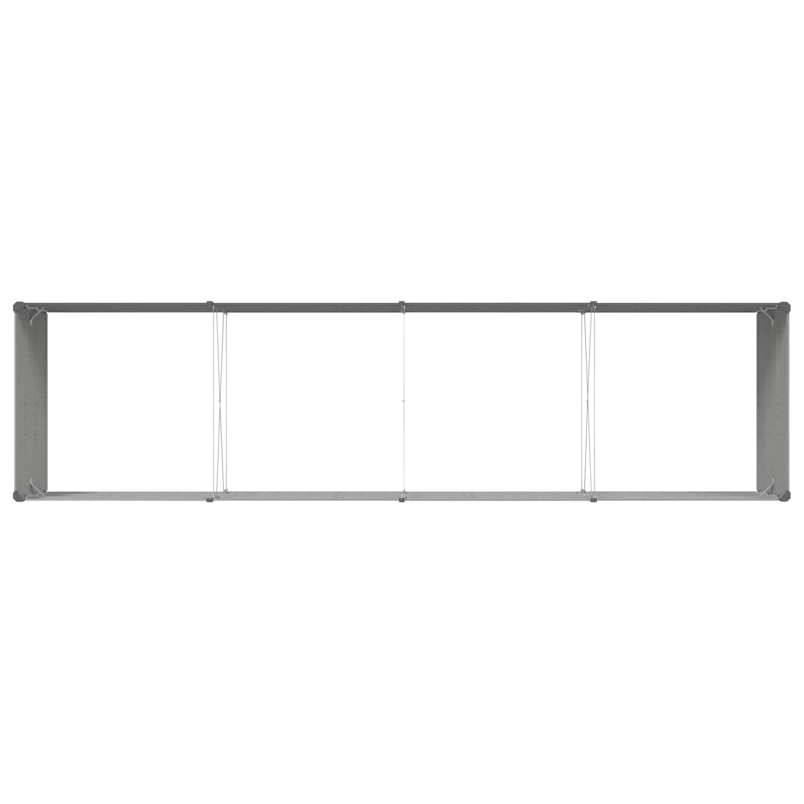Plantenbak Lichtgrijs 385 x 100 x 45 cm Gegalvaniseerd staal is nu te koop bij PeponiXL, paradijselijk wonen!