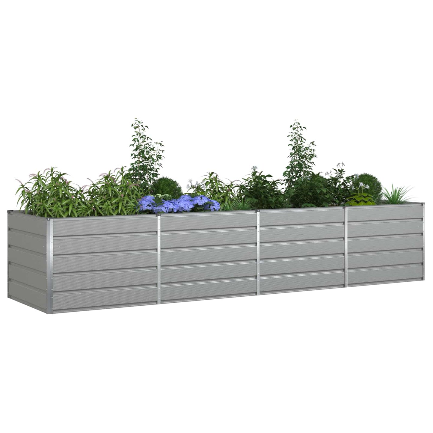 Plantenbak Lichtgrijs 385 x 100 x 75 cm Gegalvaniseerd staal is nu te koop bij PeponiXL, paradijselijk wonen!