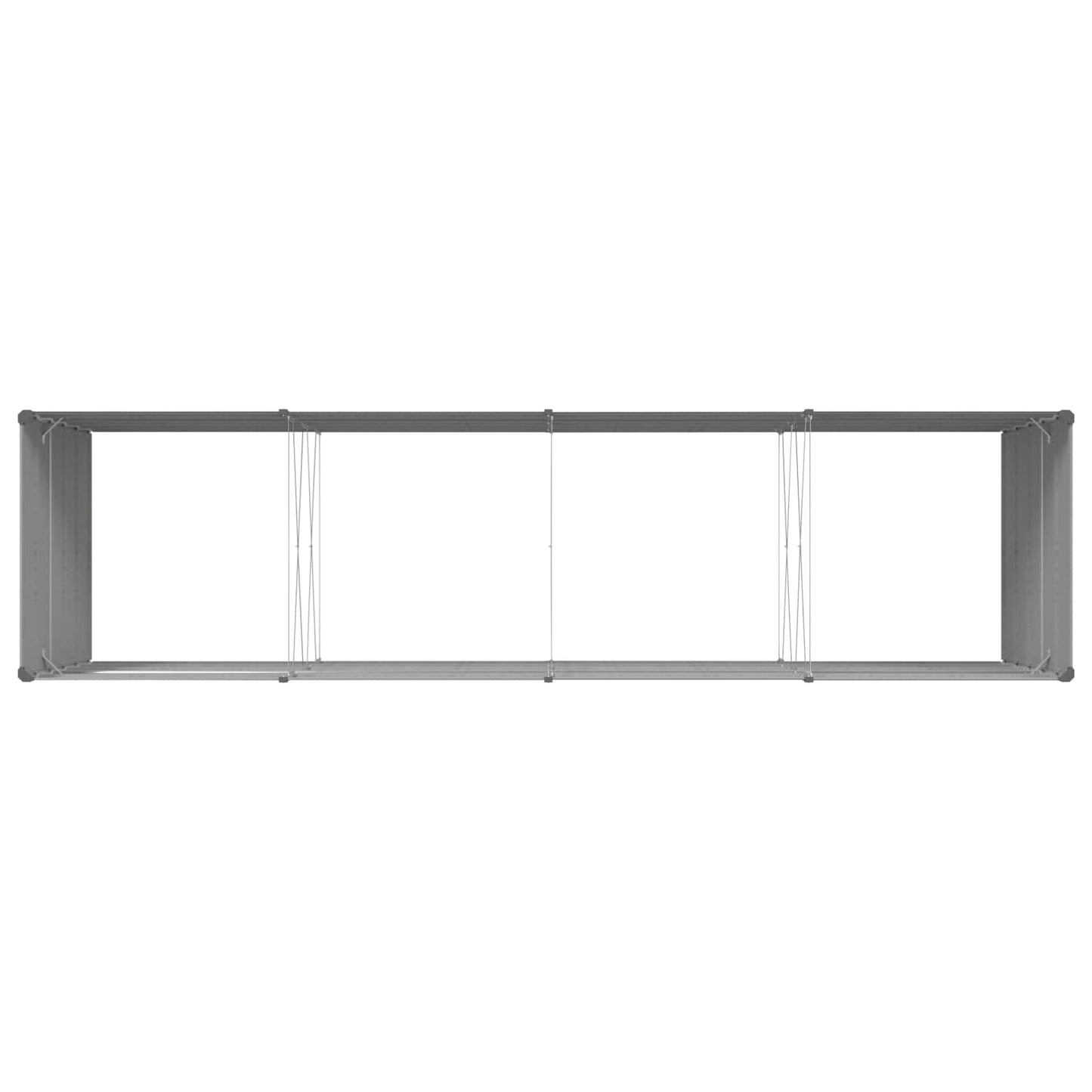 Plantenbak Lichtgrijs 385 x 100 x 75 cm Gegalvaniseerd staal is nu te koop bij PeponiXL, paradijselijk wonen!