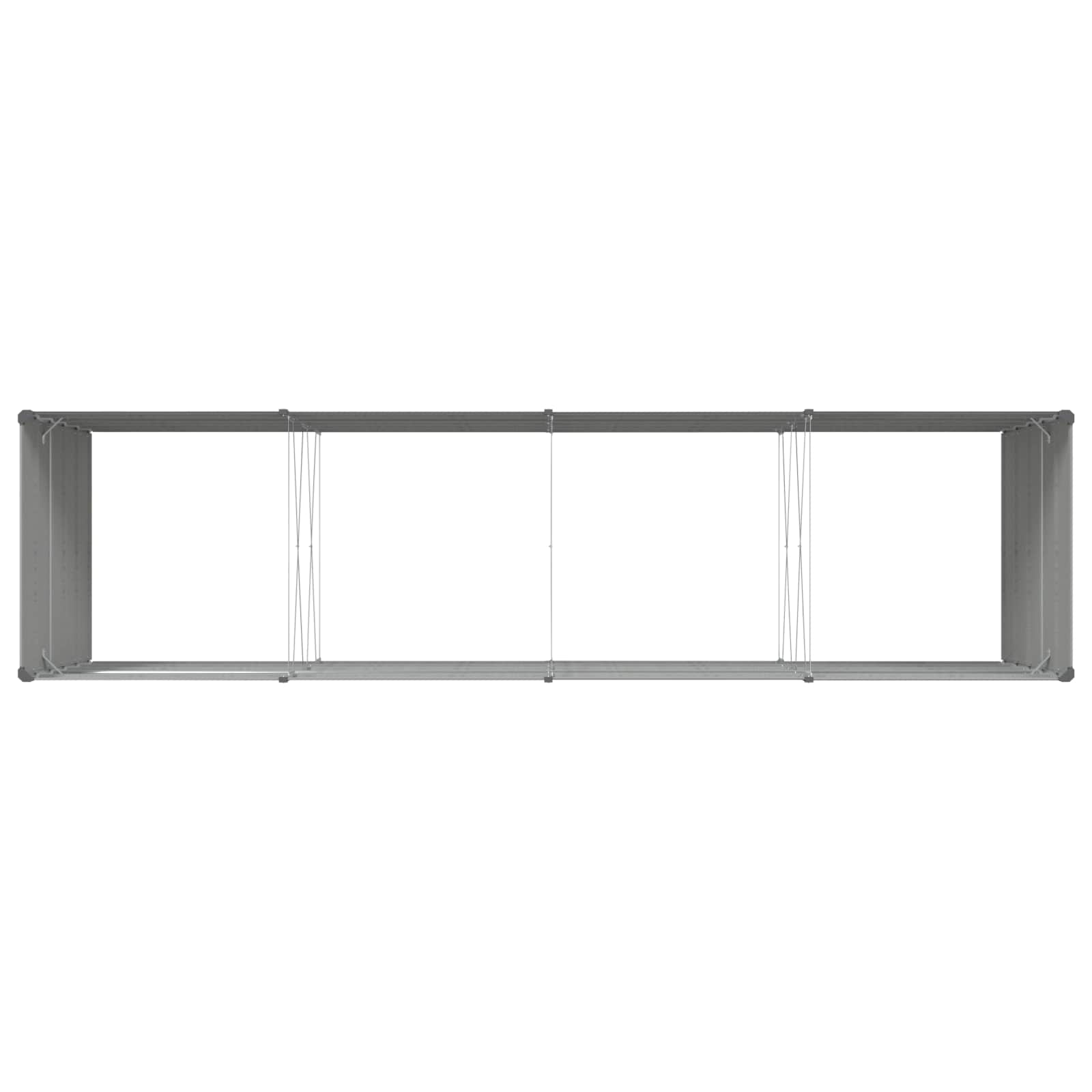 Plantenbak Lichtgrijs 385 x 100 x 75 cm Gegalvaniseerd staal is nu te koop bij PeponiXL, paradijselijk wonen!