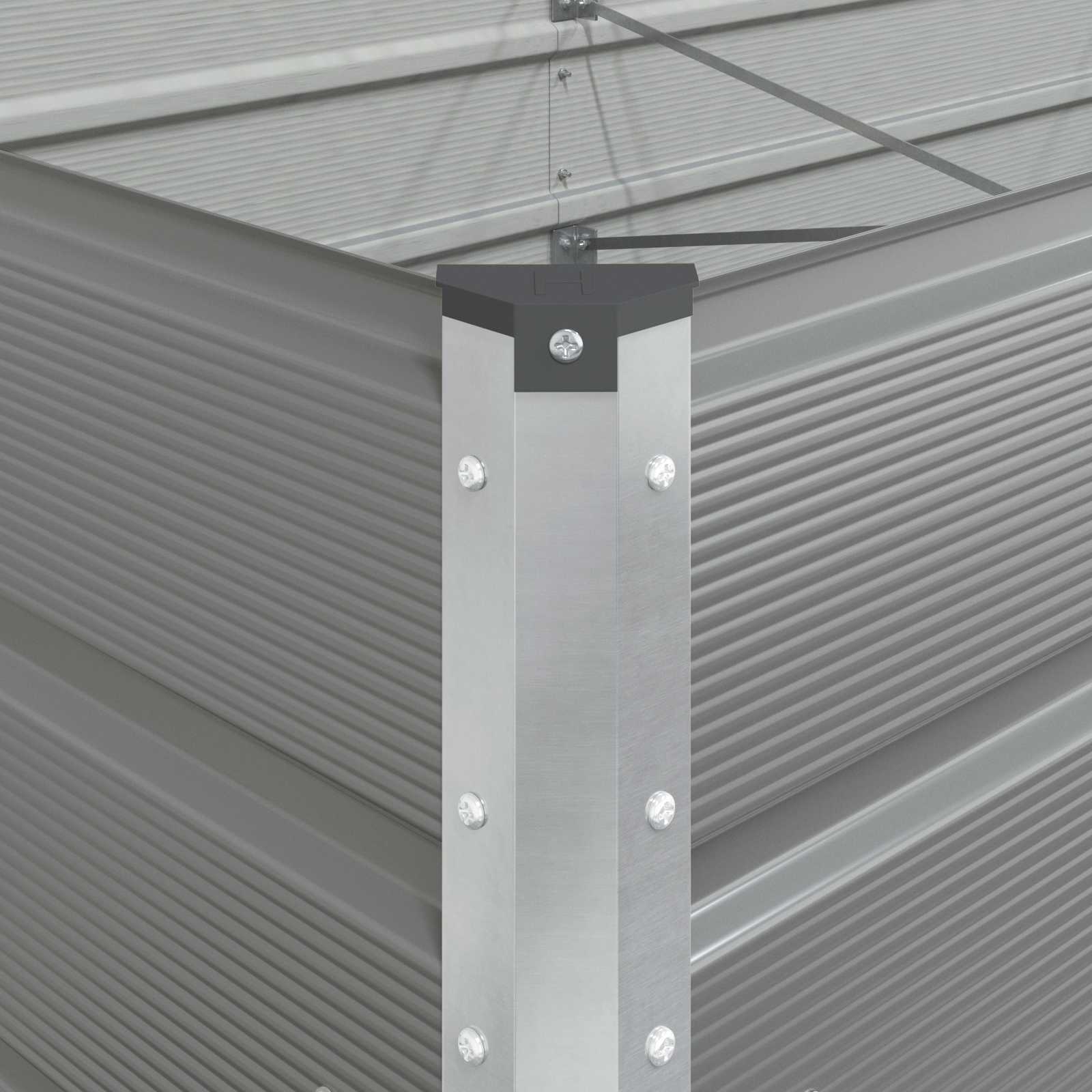 Plantenbak Lichtgrijs 480 x 100 x 45 cm Gegalvaniseerd staal is nu te koop bij PeponiXL, paradijselijk wonen!