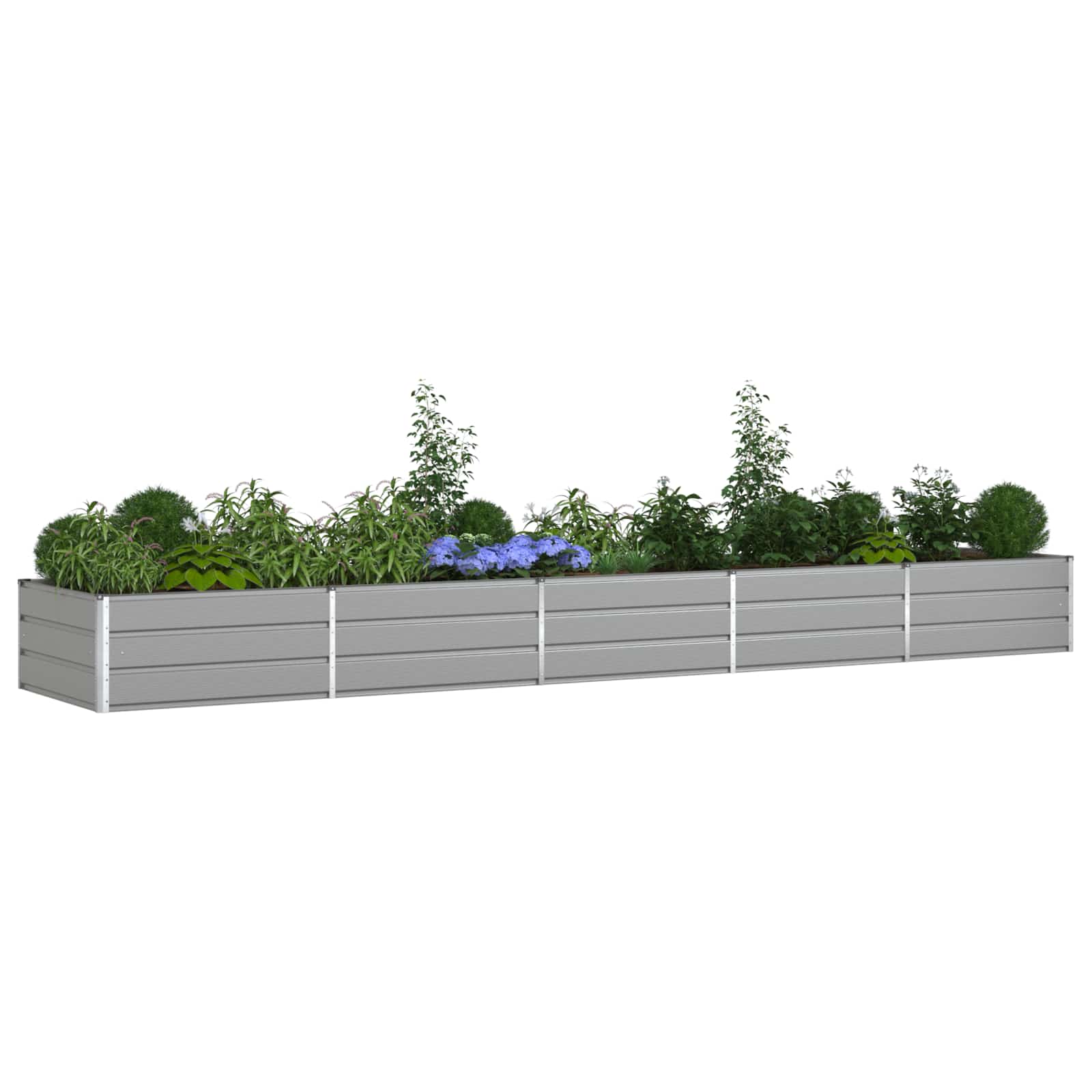 Plantenbak Lichtgrijs 480 x 100 x 45 cm Gegalvaniseerd staal is nu te koop bij PeponiXL, paradijselijk wonen!