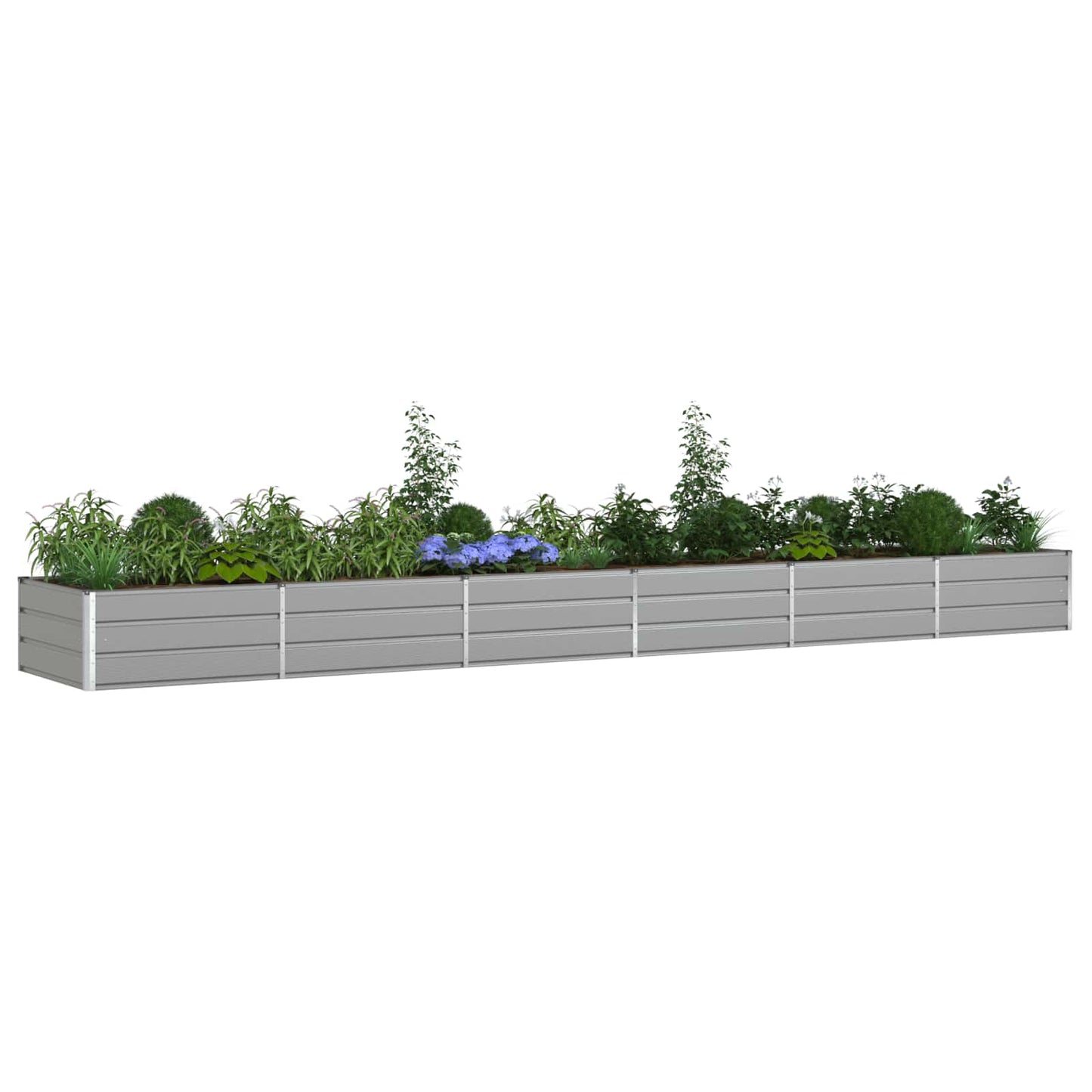 Plantenbak Lichtgrijs 580 x 100 x 45 cm Gegalvaniseerd staal is nu te koop bij PeponiXL, paradijselijk wonen!