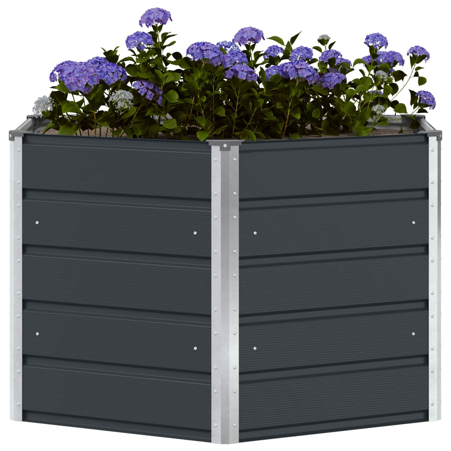 Plantenbak Antraciet 129 x 129 x 75 cm Staal is nu te koop bij PeponiXL, paradijselijk wonen!