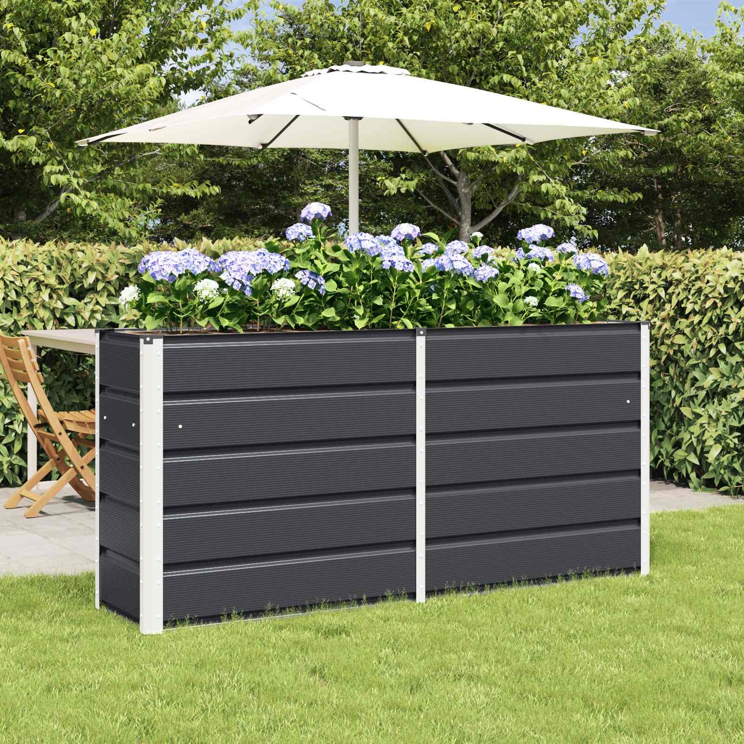 Plantenbak Antraciet 160 x 40 x 75 cm Staal is nu te koop bij PeponiXL, paradijselijk wonen!
