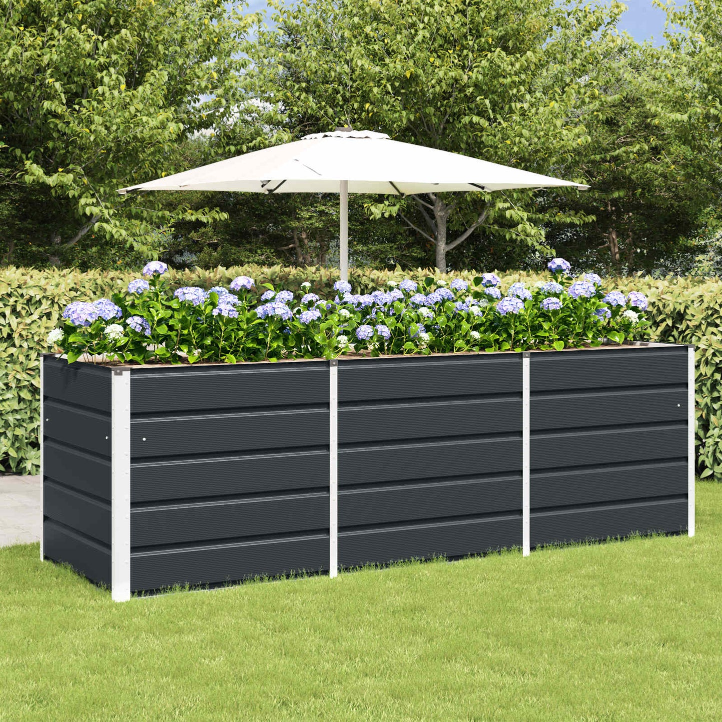 Plantenbak Antraciet 240 x 80 x 75 cm Staal is nu te koop bij PeponiXL, paradijselijk wonen!