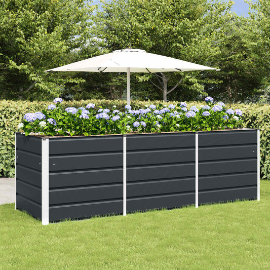 Plantenbak Antraciet 240 x 80 x 75 cm Staal is nu te koop bij PeponiXL, paradijselijk wonen!