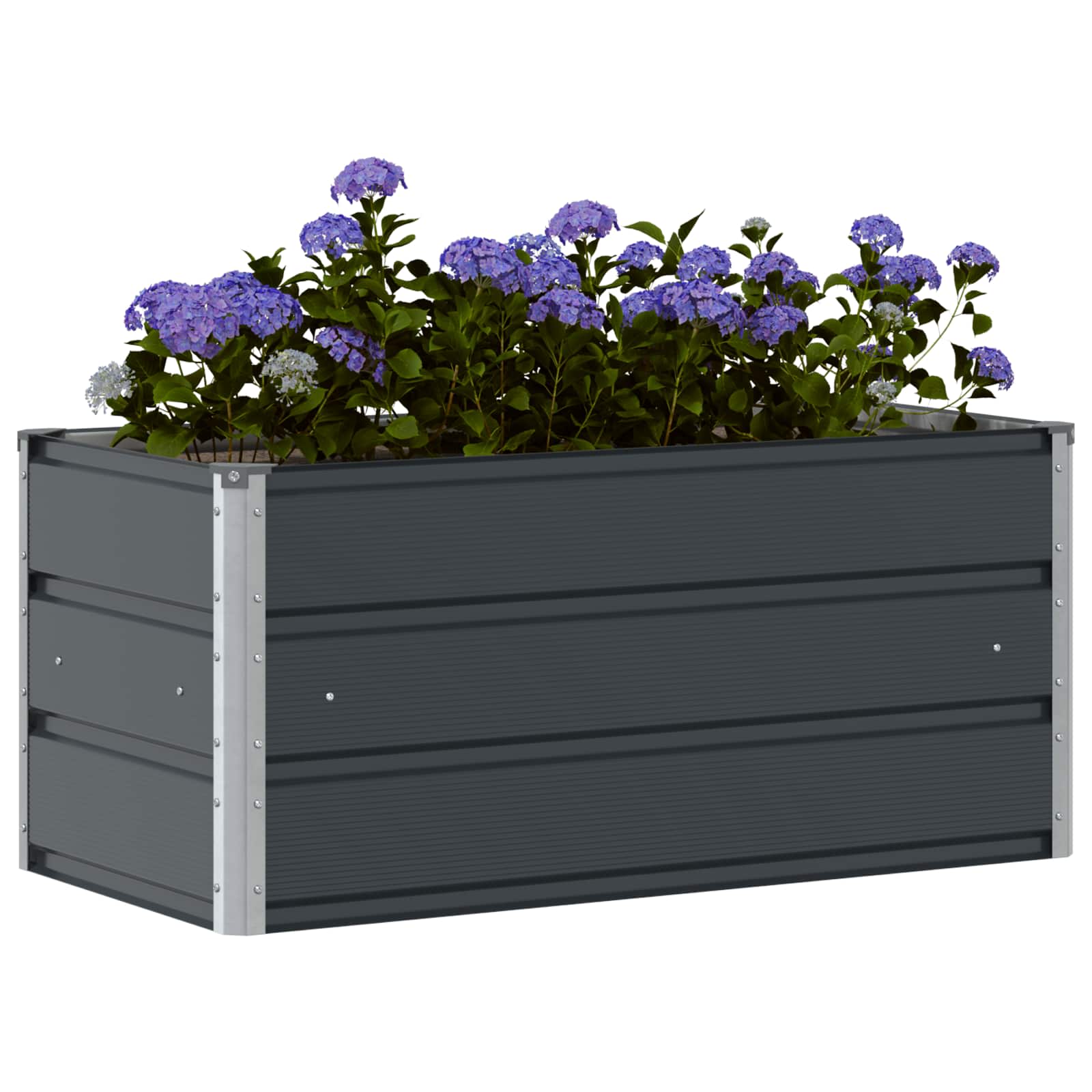 Plantenbak Antraciet 100 x 50 x 45 cm Gegalvaniseerd staal is nu te koop bij PeponiXL, paradijselijk wonen!