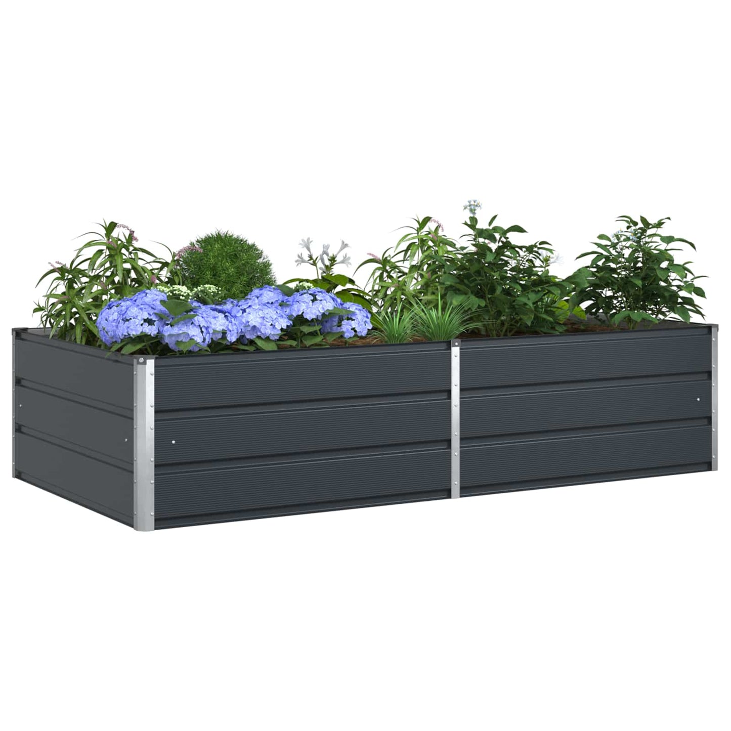 Plantenbak Antraciet 195 x 100 x 45 cm Gegalvaniseerd staal is nu te koop bij PeponiXL, paradijselijk wonen!