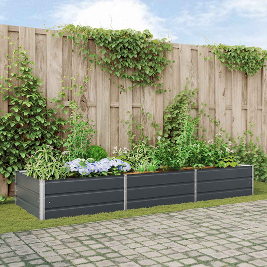 Plantenbak Antraciet 290 x 100 x 45 cm Gegalvaniseerd staal is nu te koop bij PeponiXL, paradijselijk wonen!