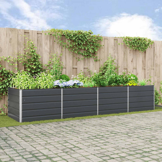 Plantenbak Antraciet 385 x 100 x 75 cm Gegalvaniseerd staal is nu te koop bij PeponiXL, paradijselijk wonen!