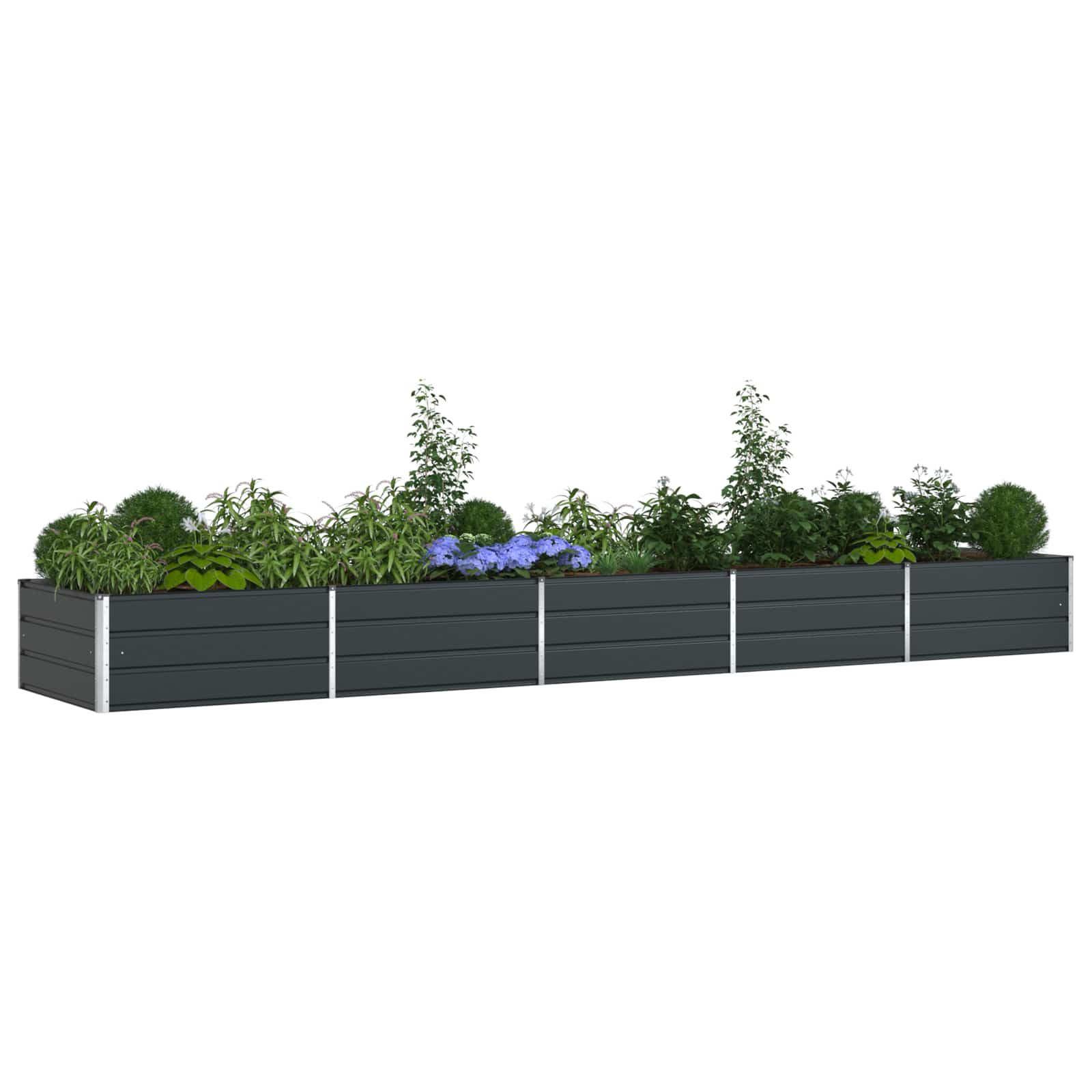 Plantenbak Antraciet 480 x 100 x 45 cm Gegalvaniseerd staal is nu te koop bij PeponiXL, paradijselijk wonen!