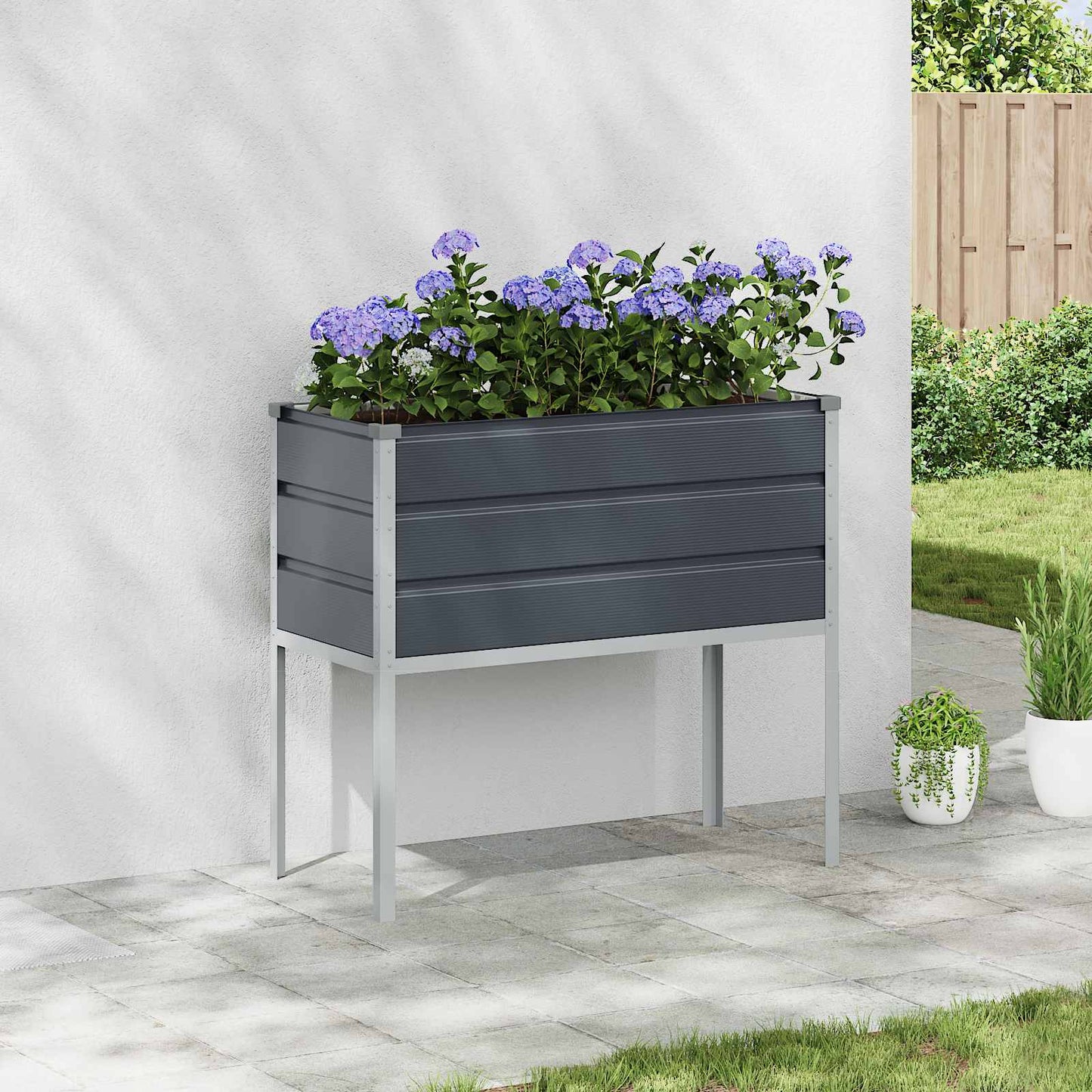 Plantenbak Antraciet 100 x 45 x 90 cm Gegalvaniseerd staal is nu te koop bij PeponiXL, paradijselijk wonen!