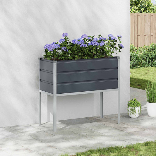 Plantenbak Antraciet 100 x 45 x 90 cm Gegalvaniseerd staal is nu te koop bij PeponiXL, paradijselijk wonen!