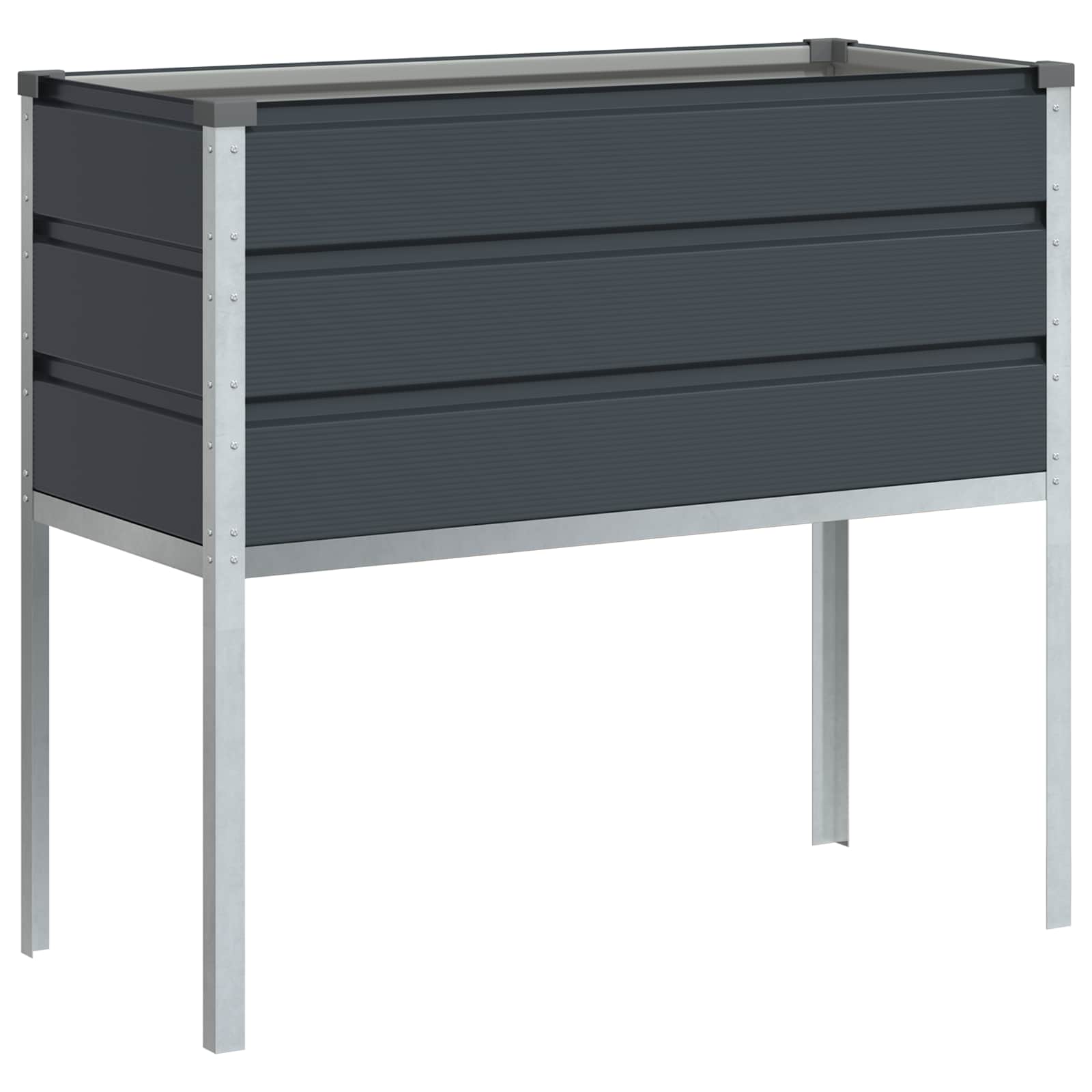 Plantenbak Antraciet 100 x 45 x 90 cm Gegalvaniseerd staal is nu te koop bij PeponiXL, paradijselijk wonen!