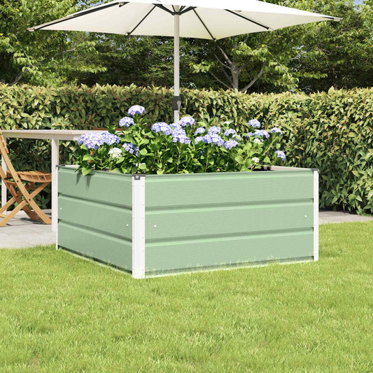 Plantenbak Pastelgroen 100 x 100 x 45 cm Staal is nu te koop bij PeponiXL, paradijselijk wonen!