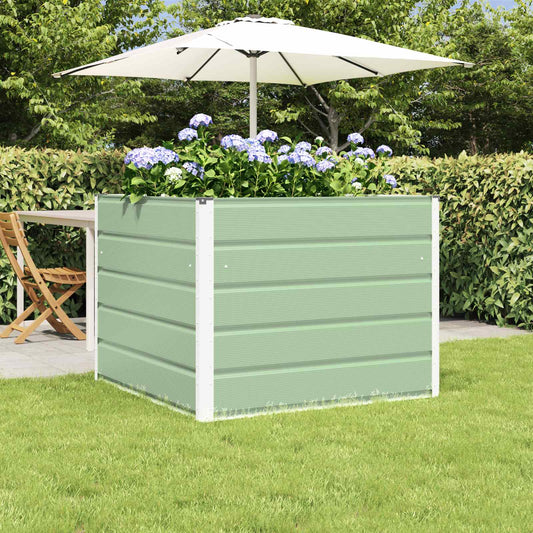 Plantenbak Pastelgroen 100 x 100 x 75 cm Staal is nu te koop bij PeponiXL, paradijselijk wonen!