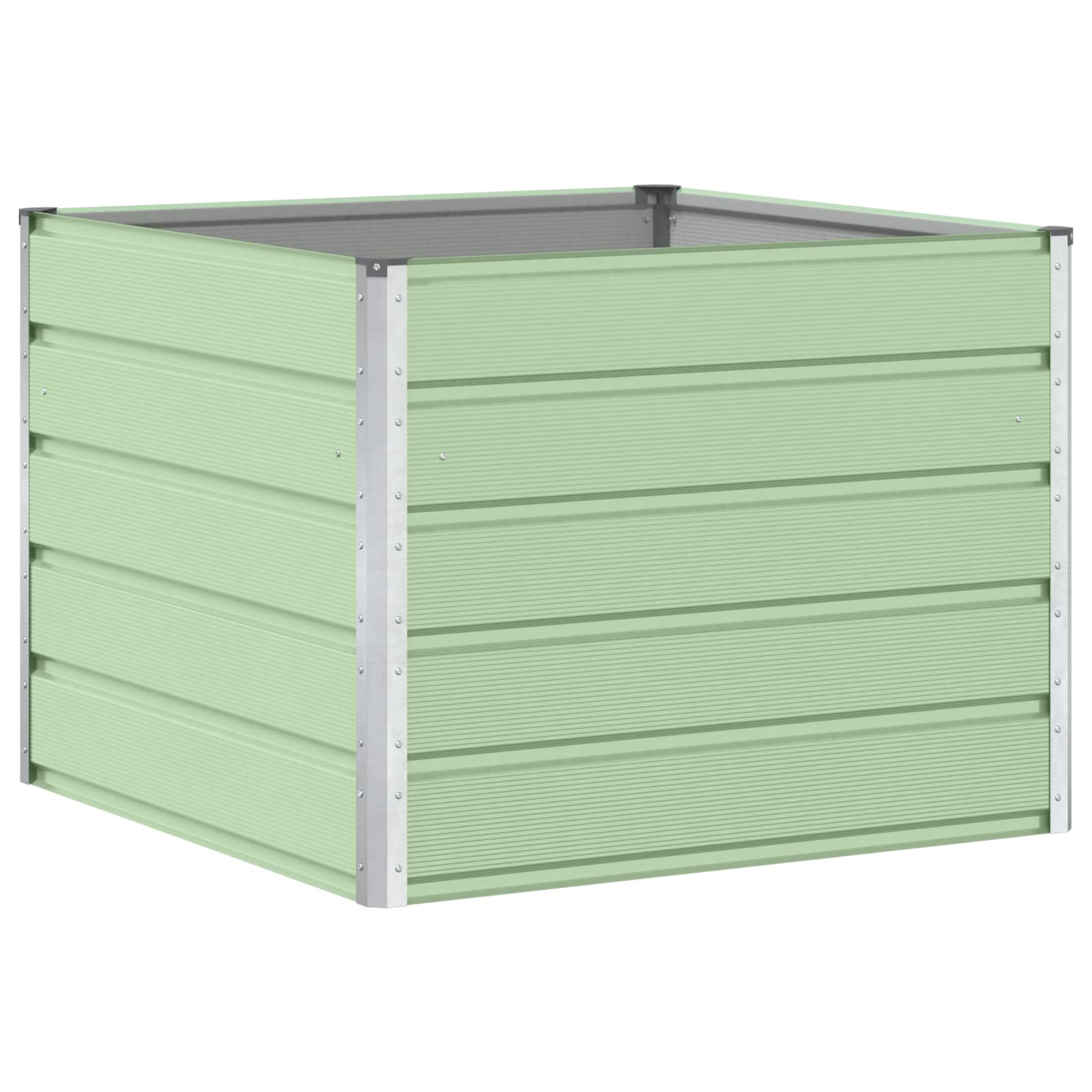 Plantenbak Pastelgroen 100 x 100 x 75 cm Staal is nu te koop bij PeponiXL, paradijselijk wonen!