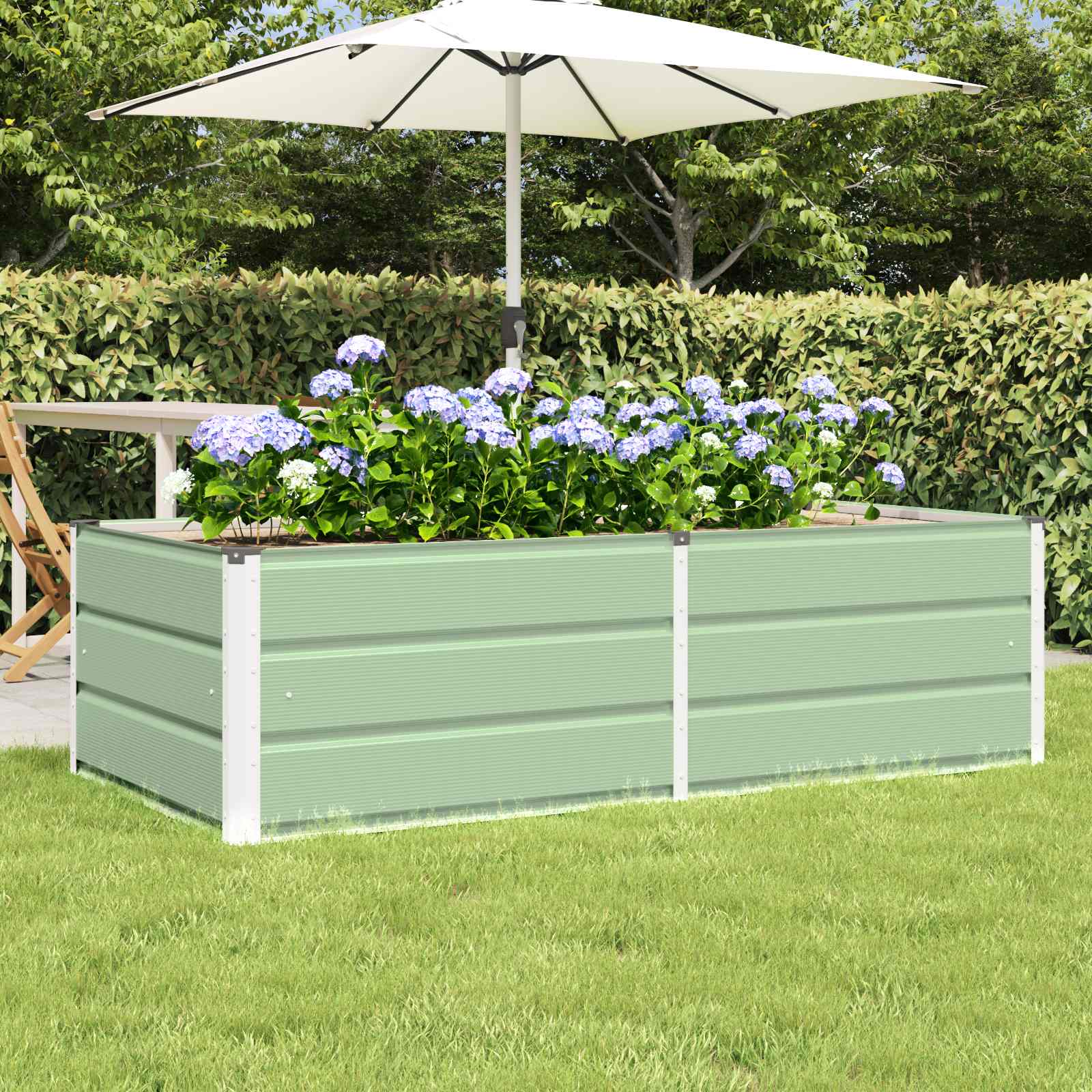 Plantenbak Groen 160 x 80 x 45 cm Staal is nu te koop bij PeponiXL, paradijselijk wonen!