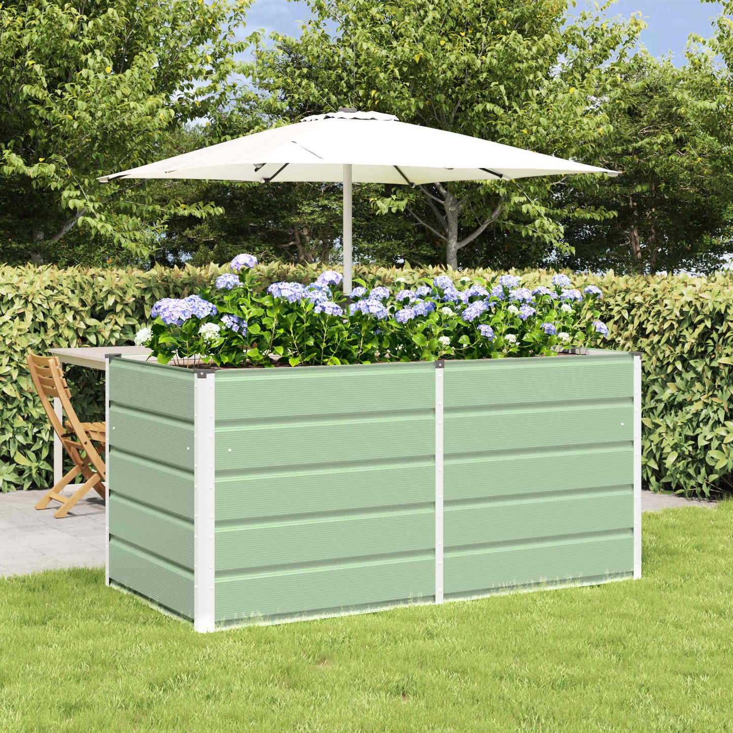 Plantenbak Groen 160 x 80 x 75 cm Staal is nu te koop bij PeponiXL, paradijselijk wonen!