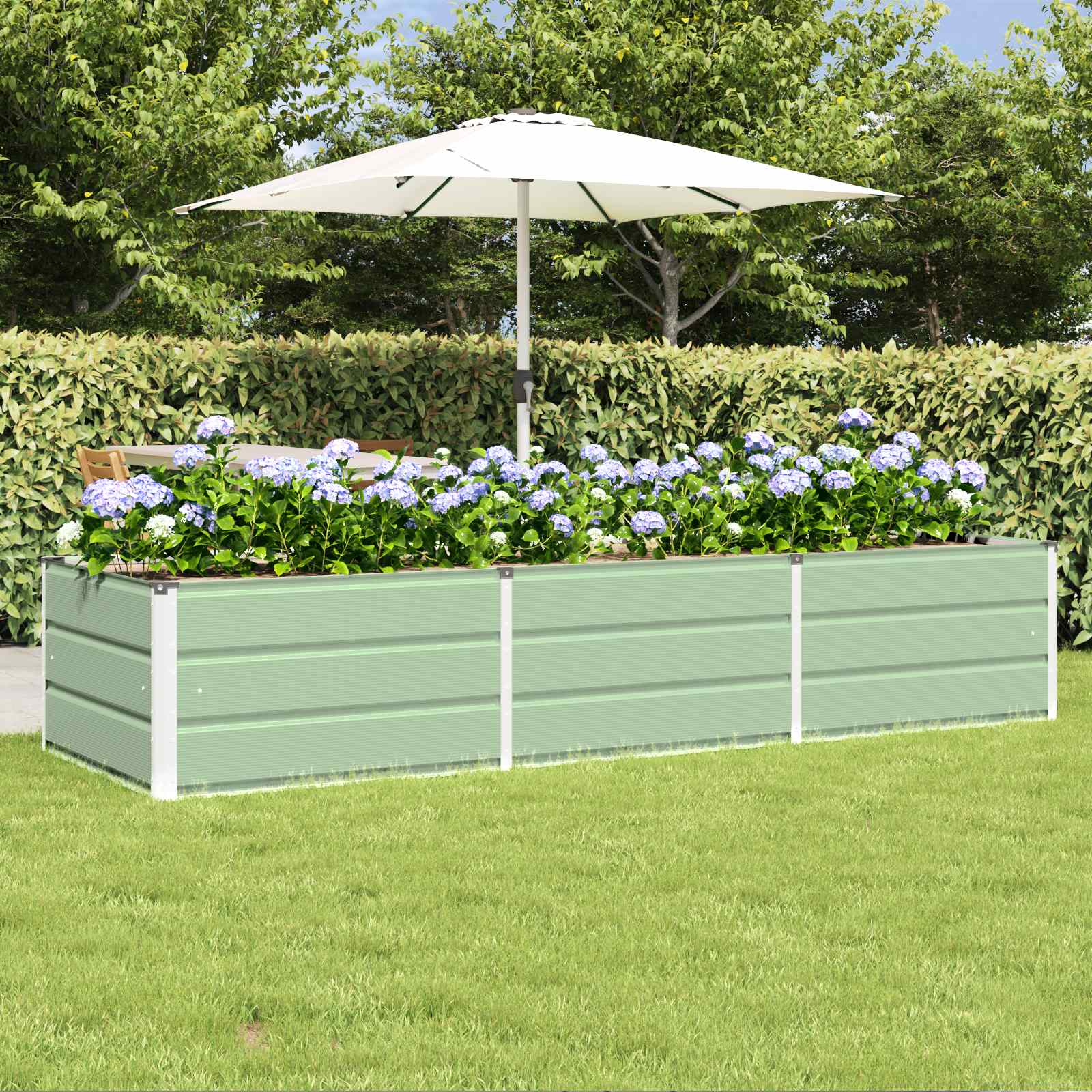 Plantenbak Groen 240 x 80 x 45 cm Staal is nu te koop bij PeponiXL, paradijselijk wonen!