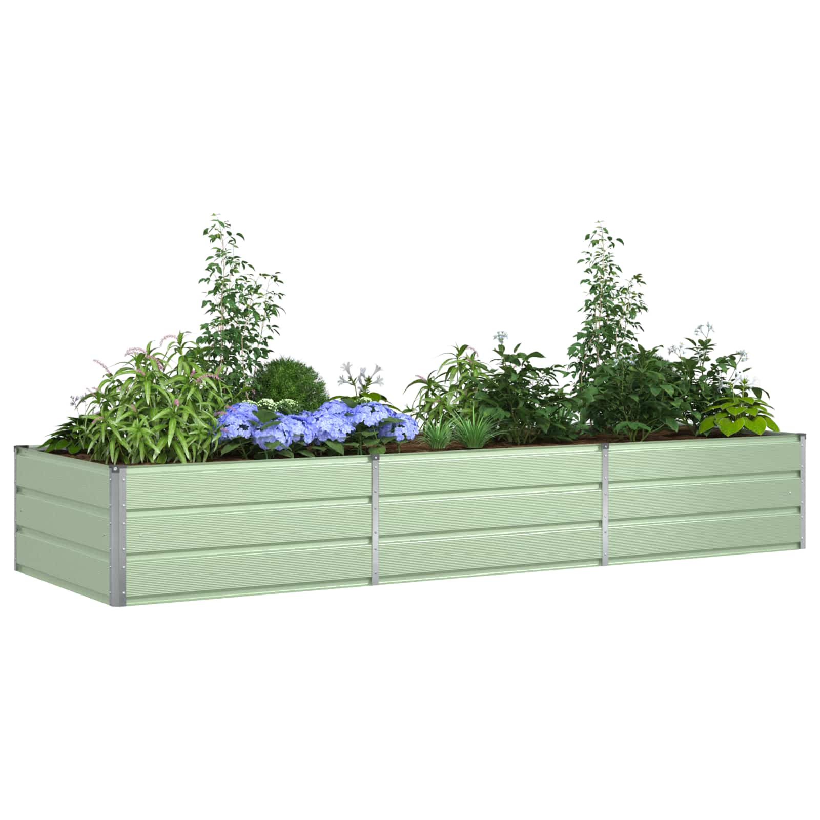 Plantenbak Pastelgroen 290 x 100 x 45 cm Gegalvaniseerd staal is nu te koop bij PeponiXL, paradijselijk wonen!