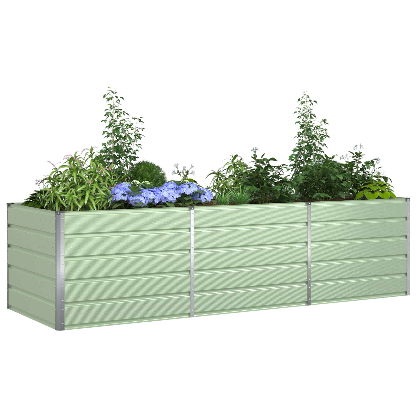 Plantenbak Pastelgroen 290 x 100 x 75 cm Gegalvaniseerd staal is nu te koop bij PeponiXL, paradijselijk wonen!