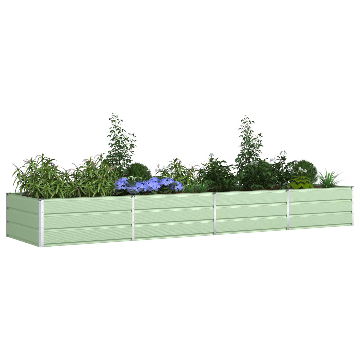 Plantenbak Pastelgroen 385 x 100 x 45 cm Gegalvaniseerd staal is nu te koop bij PeponiXL, paradijselijk wonen!