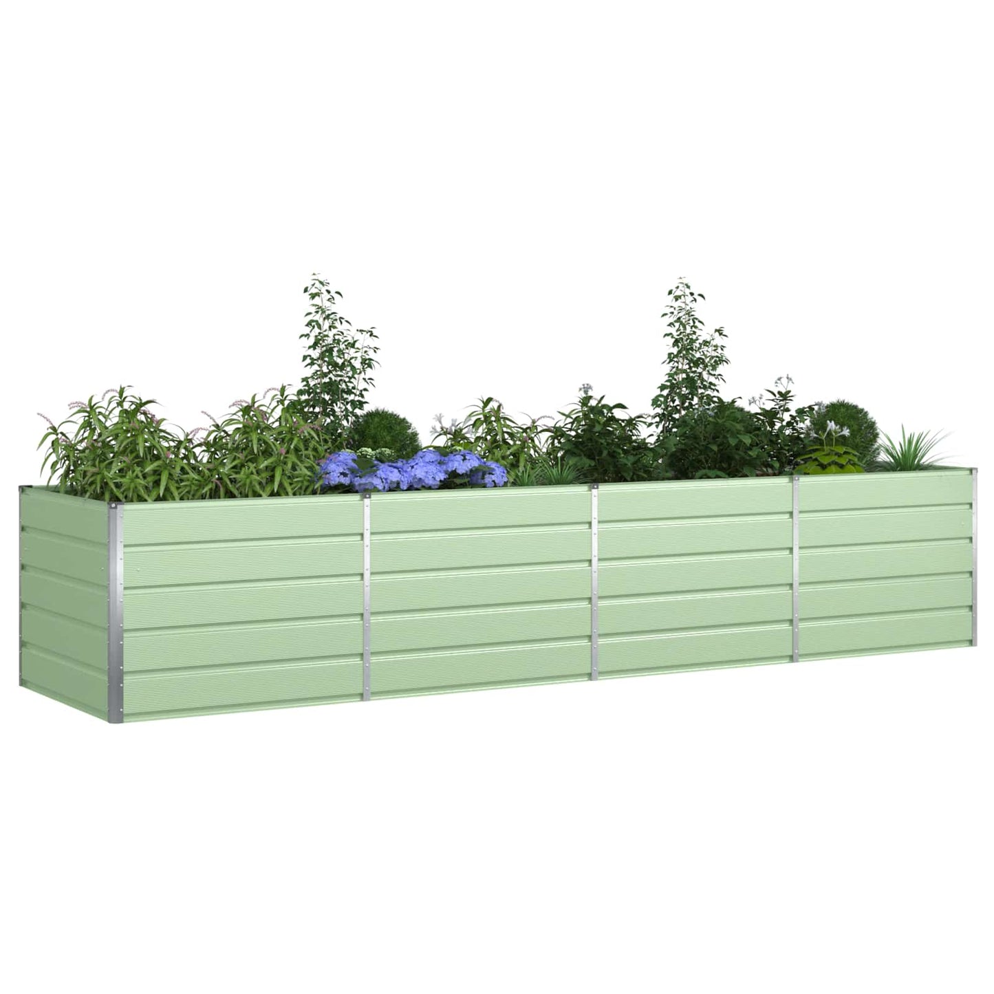 Plantenbak Pastelgroen 385 x 100 x 75 cm Gegalvaniseerd staal is nu te koop bij PeponiXL, paradijselijk wonen!