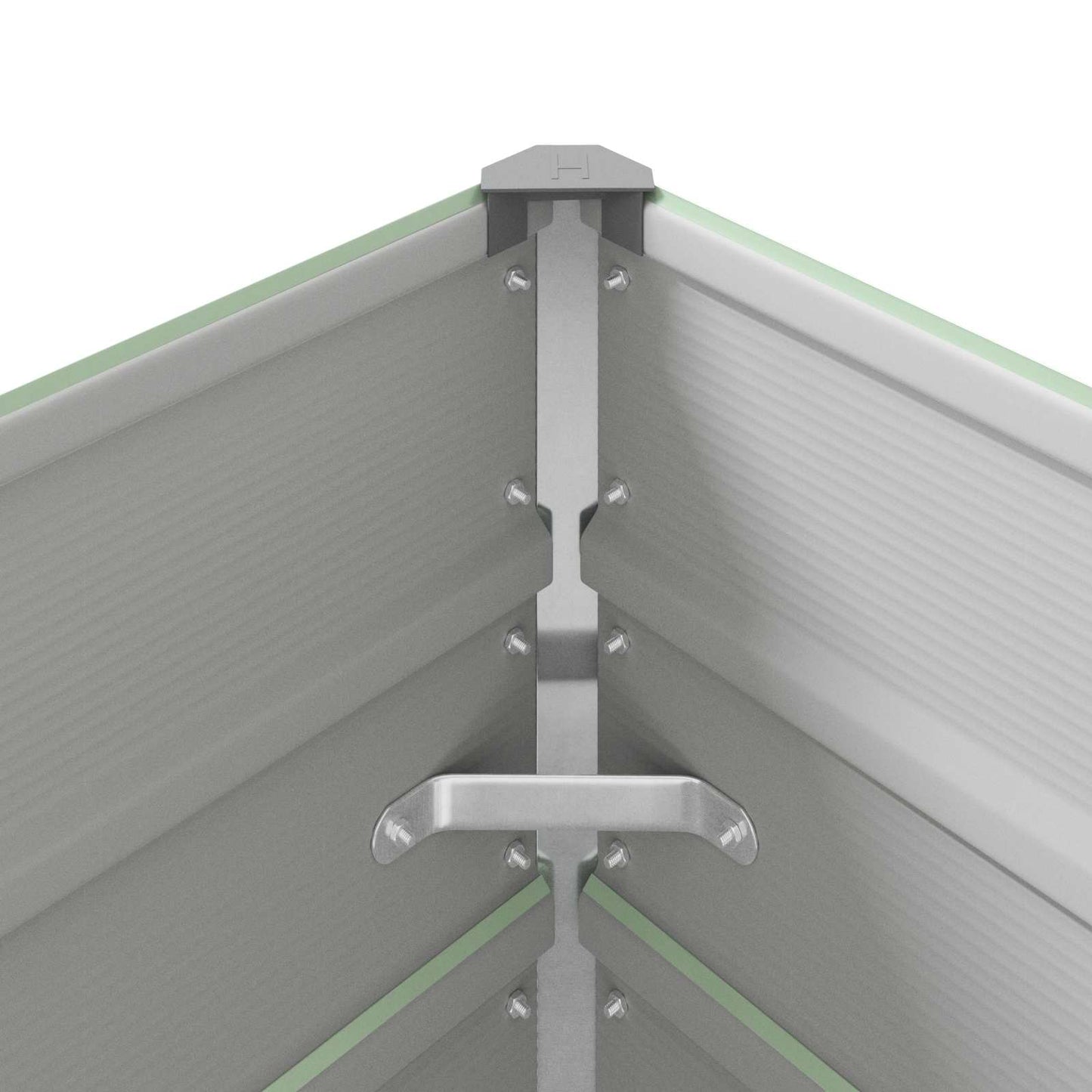 Plantenbak Pastelgroen 195 x 100 x 45 cm Gegalvaniseerd staal is nu te koop bij PeponiXL, paradijselijk wonen!