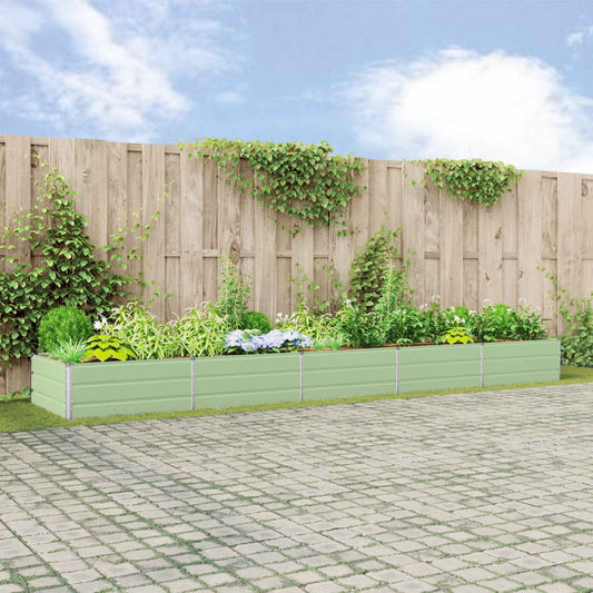 Plantenbak Pastelgroen 480 x 100 x 45 cm Gegalvaniseerd staal is nu te koop bij PeponiXL, paradijselijk wonen!