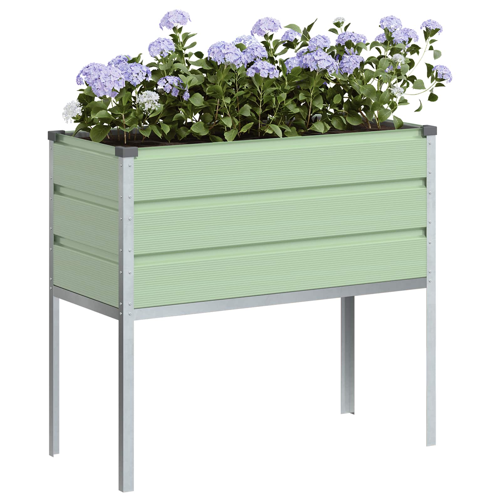 Plantenbak Pastelgroen 100 x 45 x 90 cm Gegalvaniseerd staal is nu te koop bij PeponiXL, paradijselijk wonen!