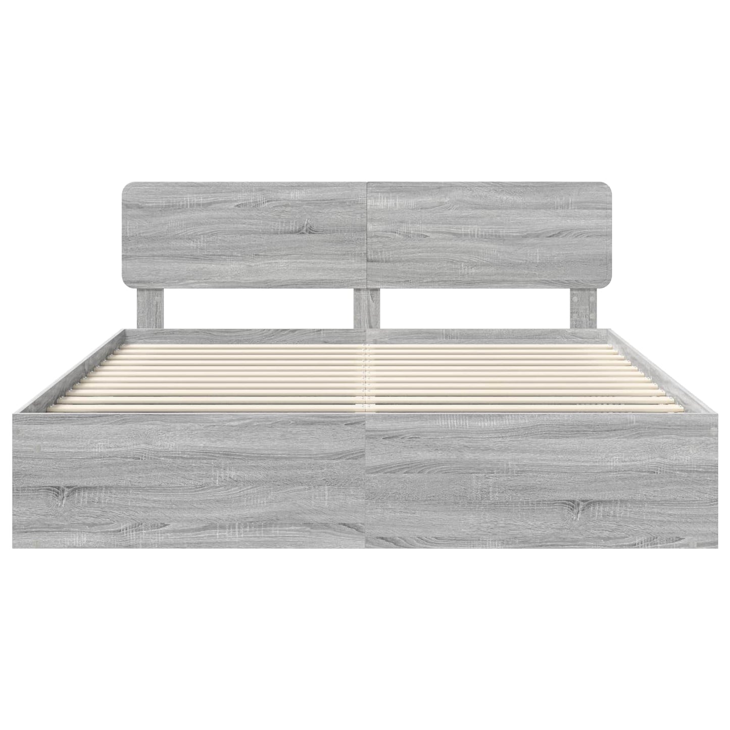 Bedframe Grijs Sonoma 200 x 200 cm Massief grenenhout is nu te koop bij PeponiXL, paradijselijk wonen!
