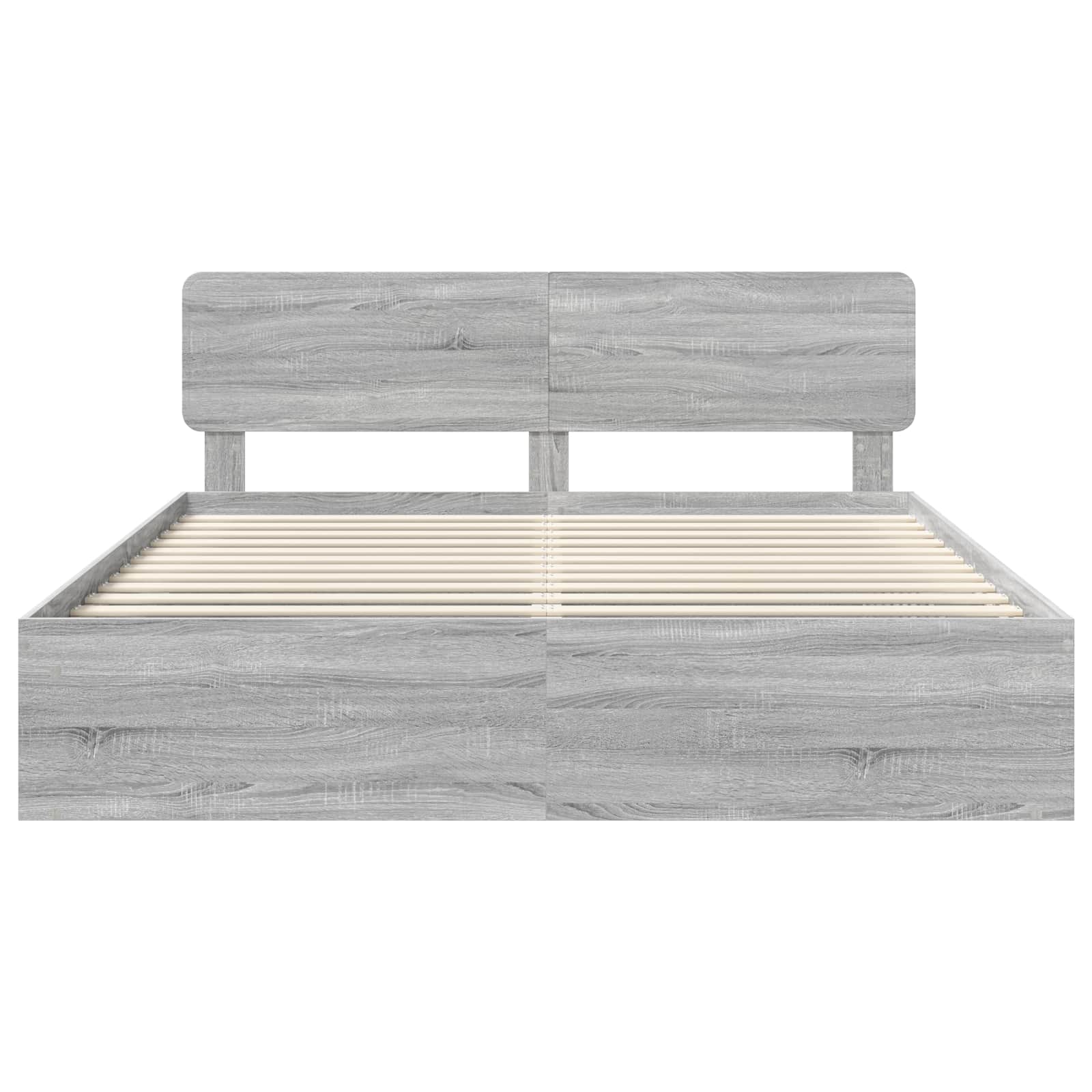 Bedframe Grijs Sonoma 200 x 200 cm Massief grenenhout is nu te koop bij PeponiXL, paradijselijk wonen!