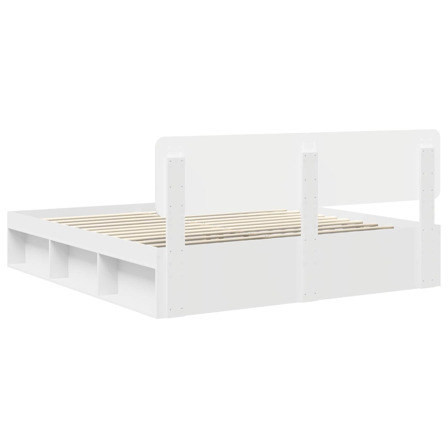 Bedframe met hoofdeinde Wit 180 x 200 cm Massief grenenhout is nu te koop bij PeponiXL, paradijselijk wonen!