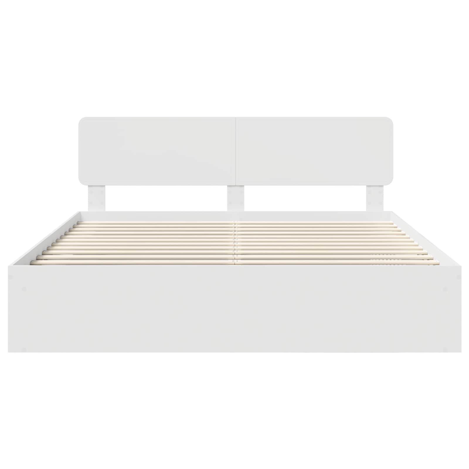 Bedframe met hoofdeinde Wit 180 x 200 cm Massief grenenhout is nu te koop bij PeponiXL, paradijselijk wonen!