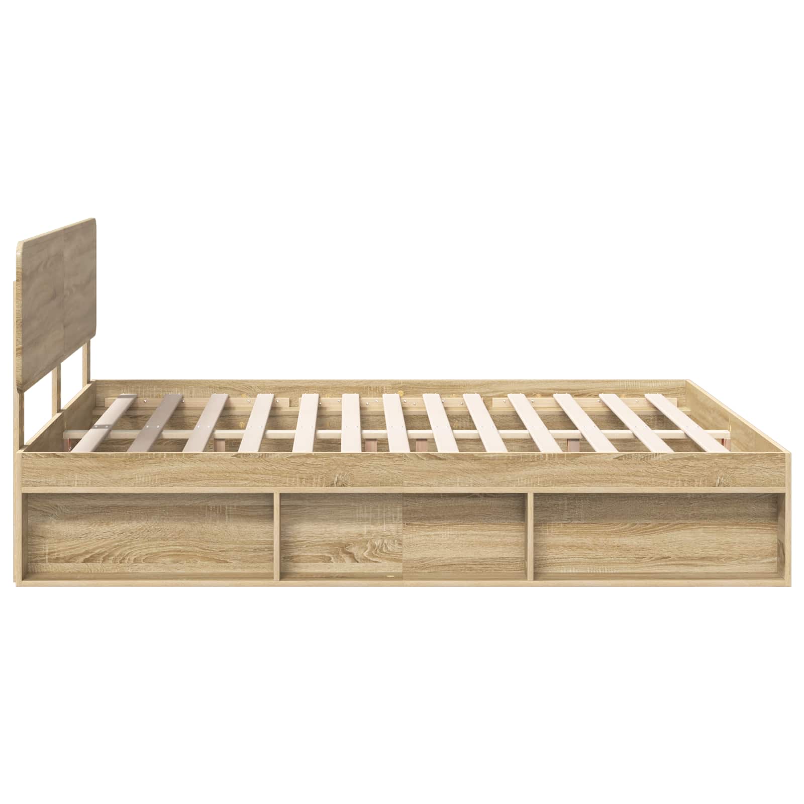 Bedframe met hoofdeinde Sonoma 180 x 200 cm Massief grenenhout is nu te koop bij PeponiXL, paradijselijk wonen!
