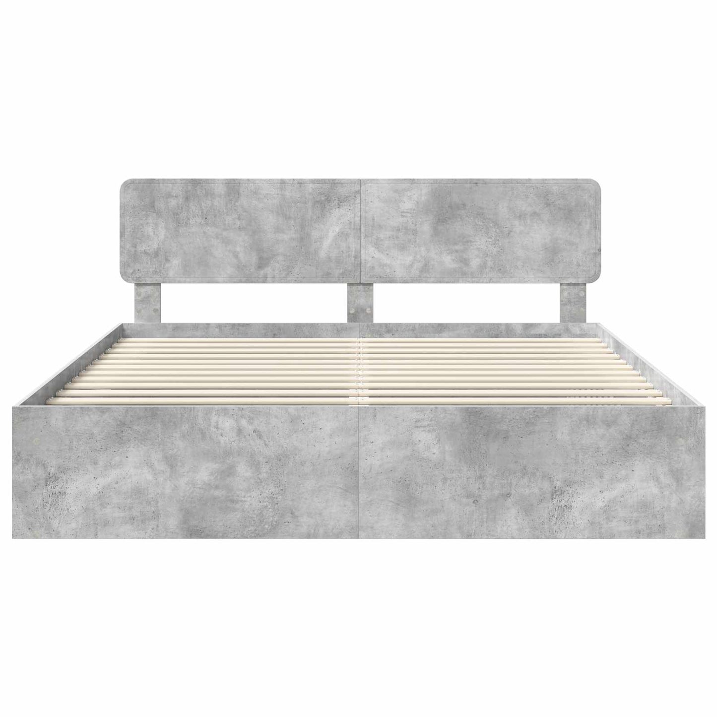 Bedframe met hoofdeinde Beton 180 x 200 cm Massief grenenhout is nu te koop bij PeponiXL, paradijselijk wonen!