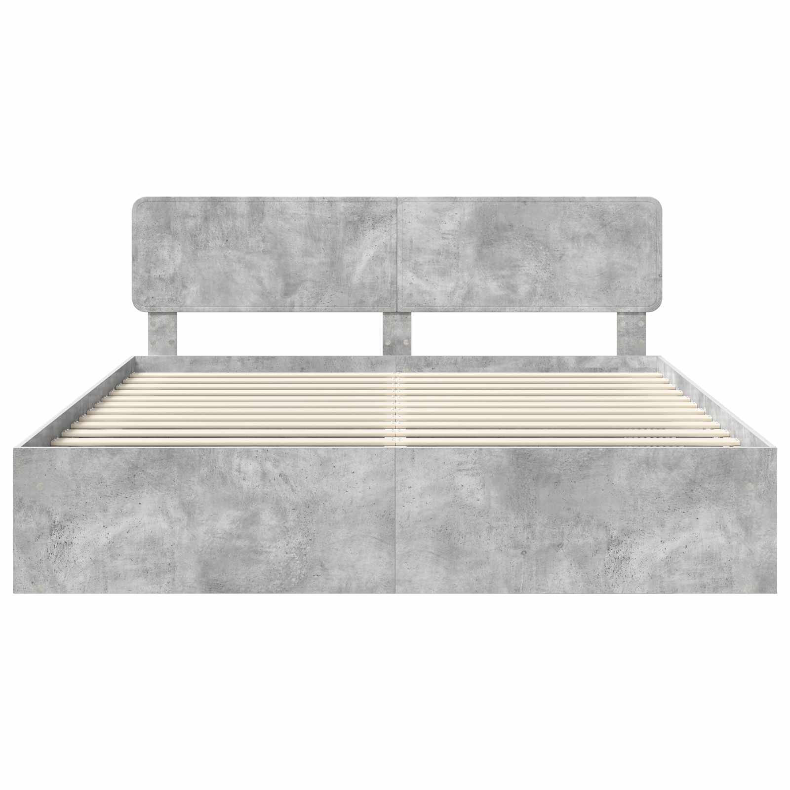 Bedframe met hoofdeinde Beton 180 x 200 cm Massief grenenhout is nu te koop bij PeponiXL, paradijselijk wonen!