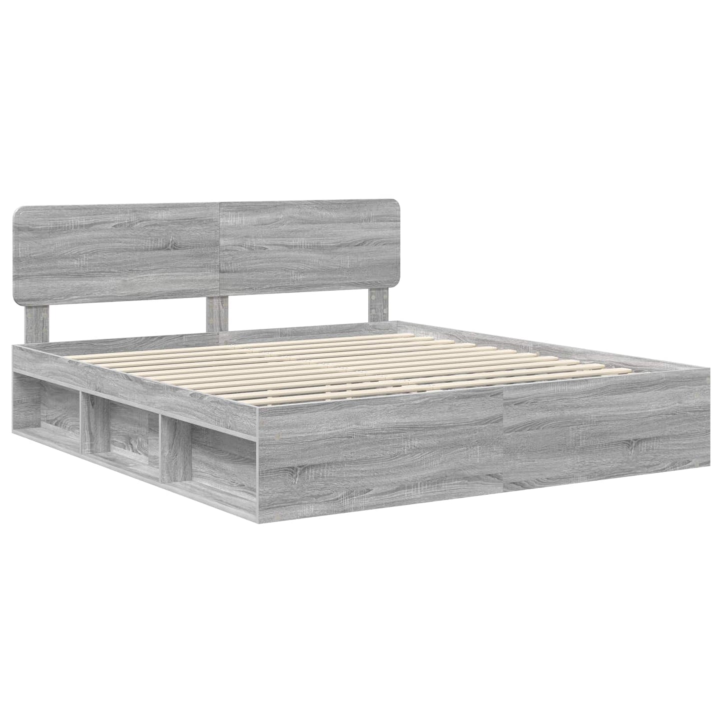 Bedframe Grijs Sonoma 180 x 200 cm Massief grenenhout is nu te koop bij PeponiXL, paradijselijk wonen!