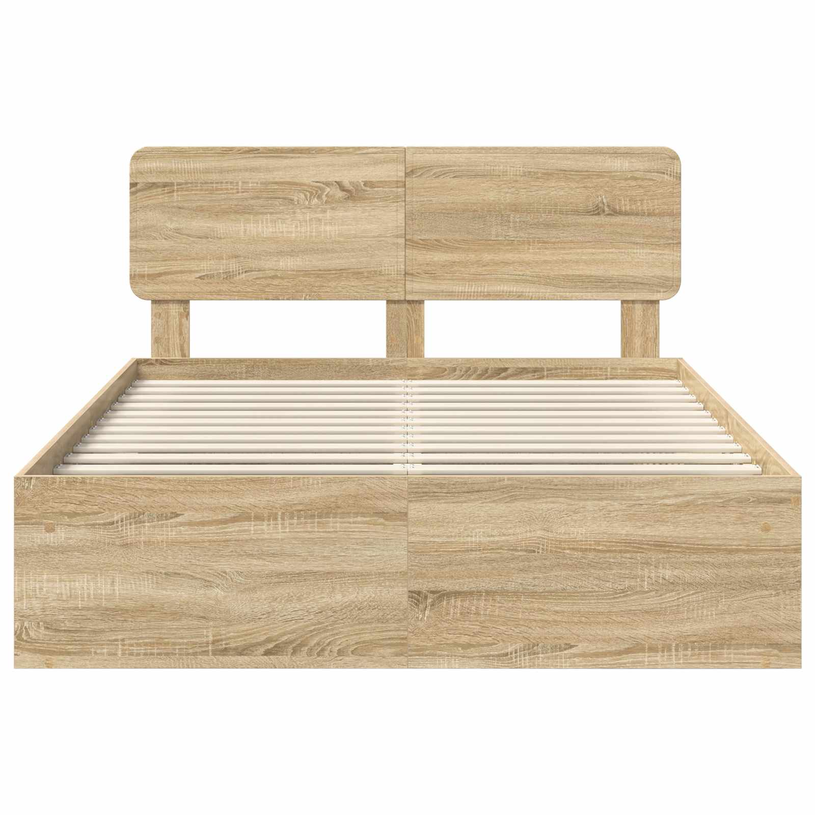Bedframe met hoofdeinde Sonoma 160 x 200 cm Massief grenenhout is nu te koop bij PeponiXL, paradijselijk wonen!