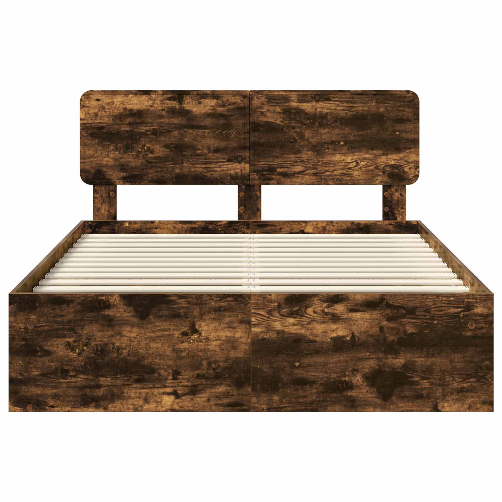 Bedframe Gerookt eiken 160 x 200 cm Massief grenenhout is nu te koop bij PeponiXL, paradijselijk wonen!