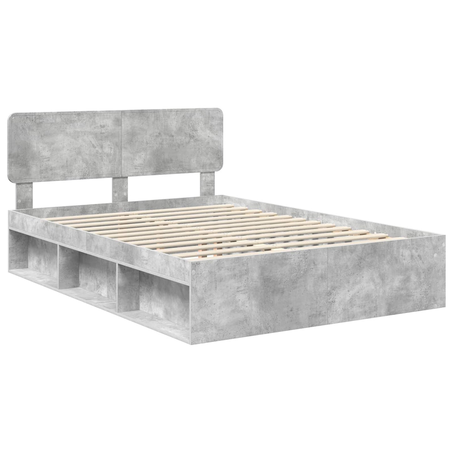 Bedframe Concerte Grijs 150 x 200 cm Massief grenenhout is nu te koop bij PeponiXL, paradijselijk wonen!