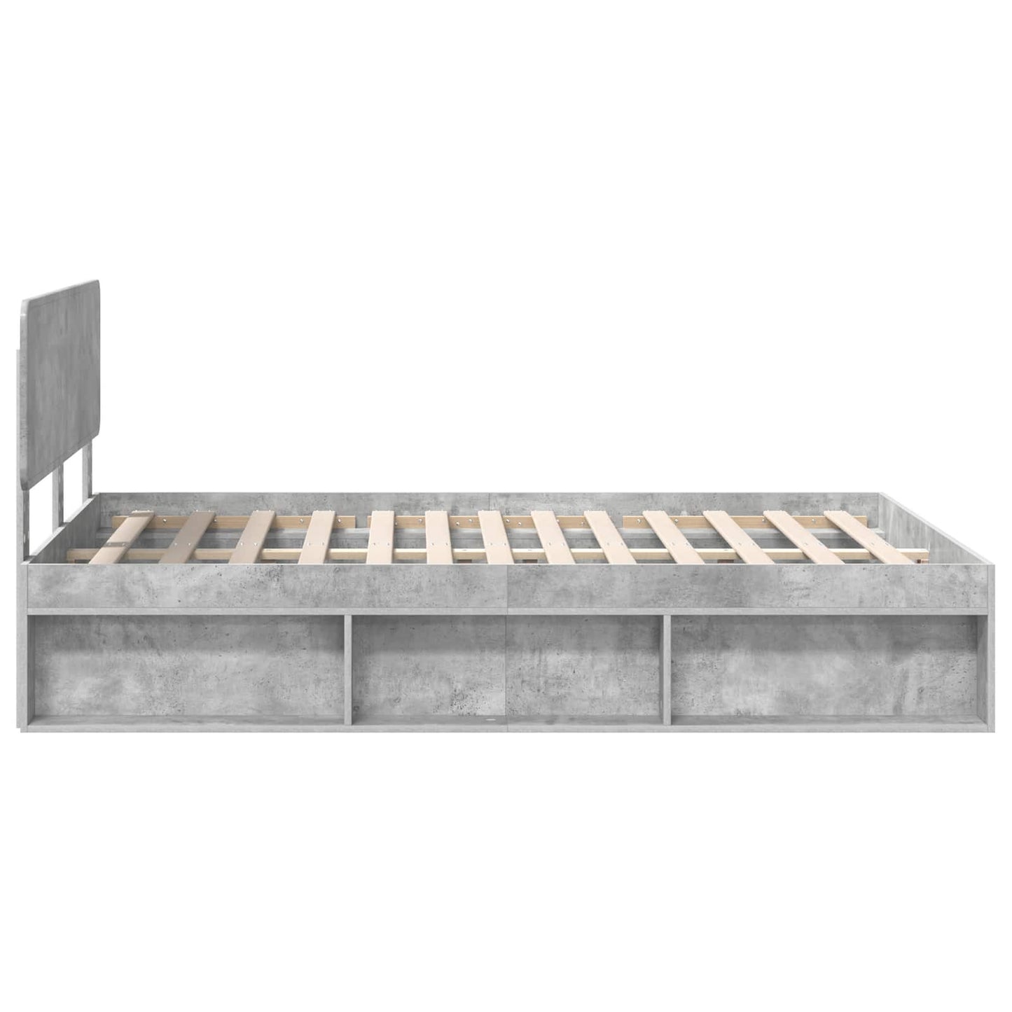 Bedframe Concerte Grijs 150 x 200 cm Massief grenenhout is nu te koop bij PeponiXL, paradijselijk wonen!