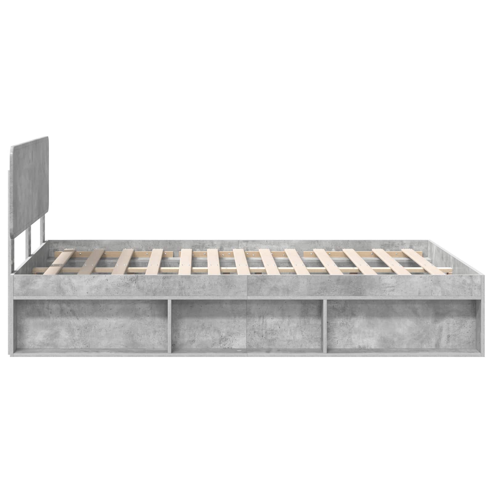 Bedframe Concerte Grijs 150 x 200 cm Massief grenenhout is nu te koop bij PeponiXL, paradijselijk wonen!