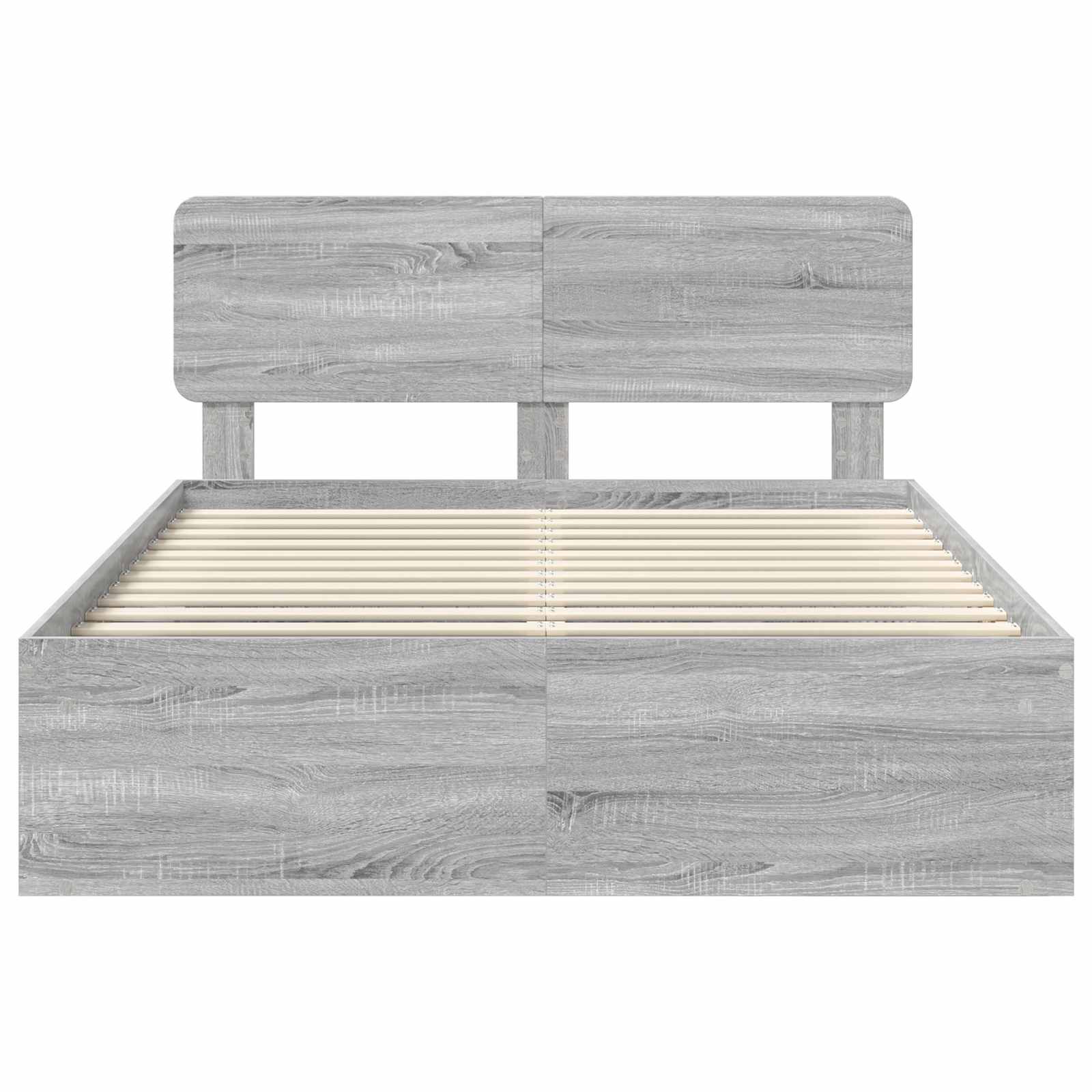 Bedframe Grijs Sonoma 150 x 200 cm Massief grenenhout is nu te koop bij PeponiXL, paradijselijk wonen!